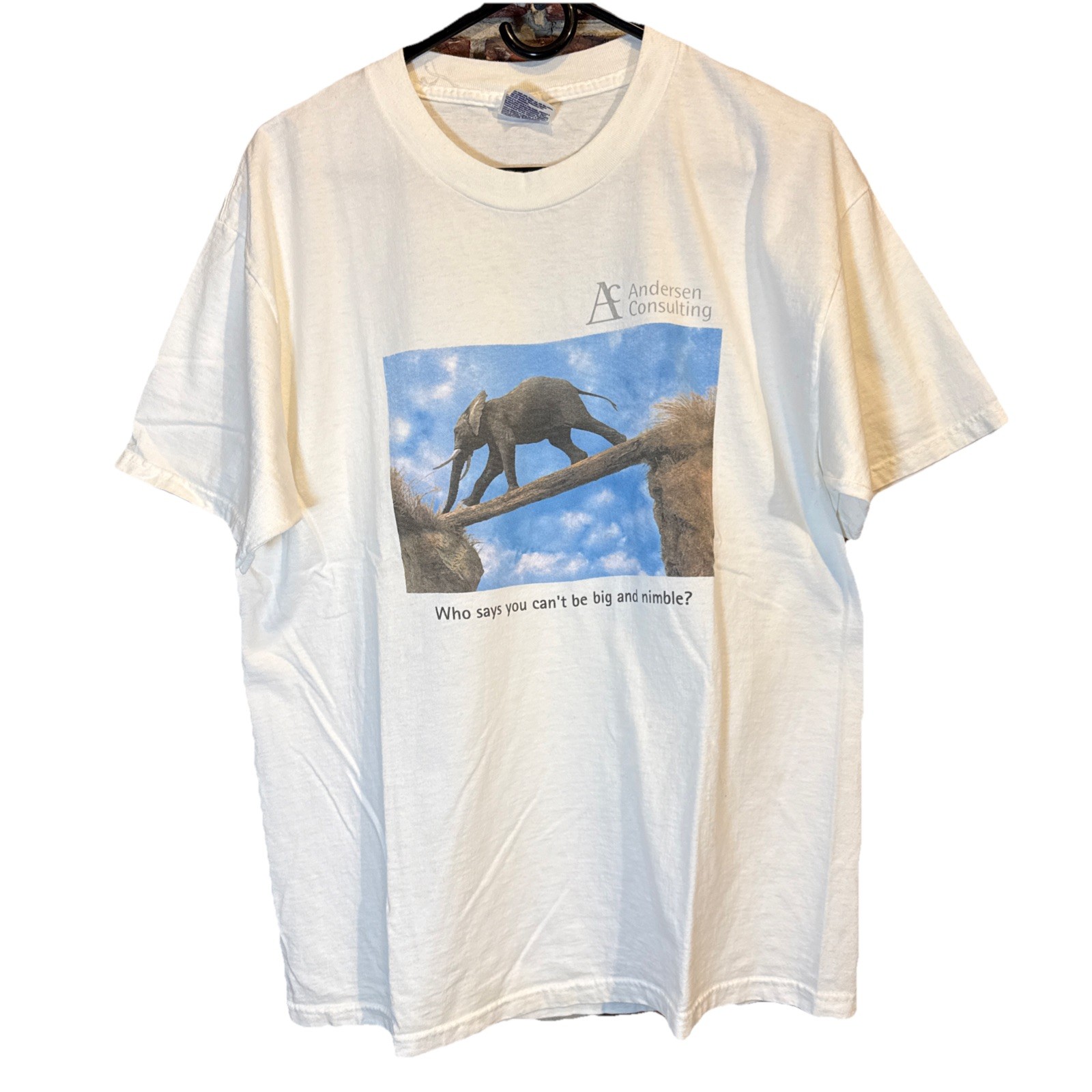 Arthur Andersen T-Shirt Consulting Enron Large Vintage L Y2K Wall Street Vtg 90s gallery