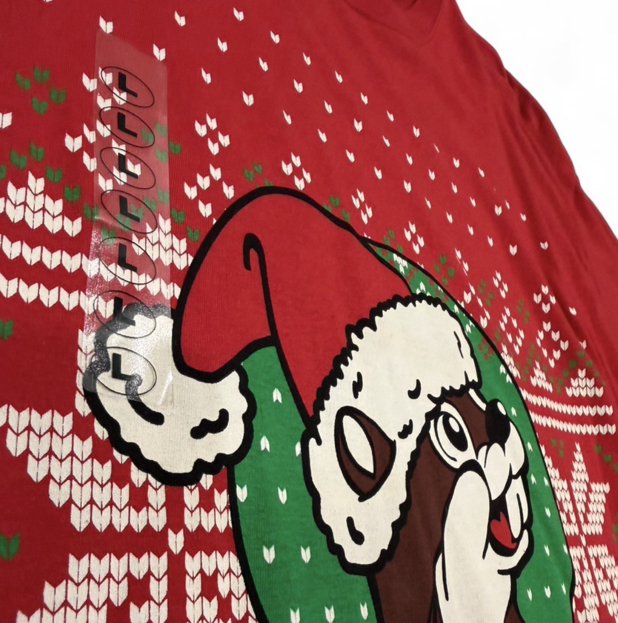 Buc-ees Red Christmas T-Shirt “Oh The Sweaters Outside Are Frightful” Size L gallery