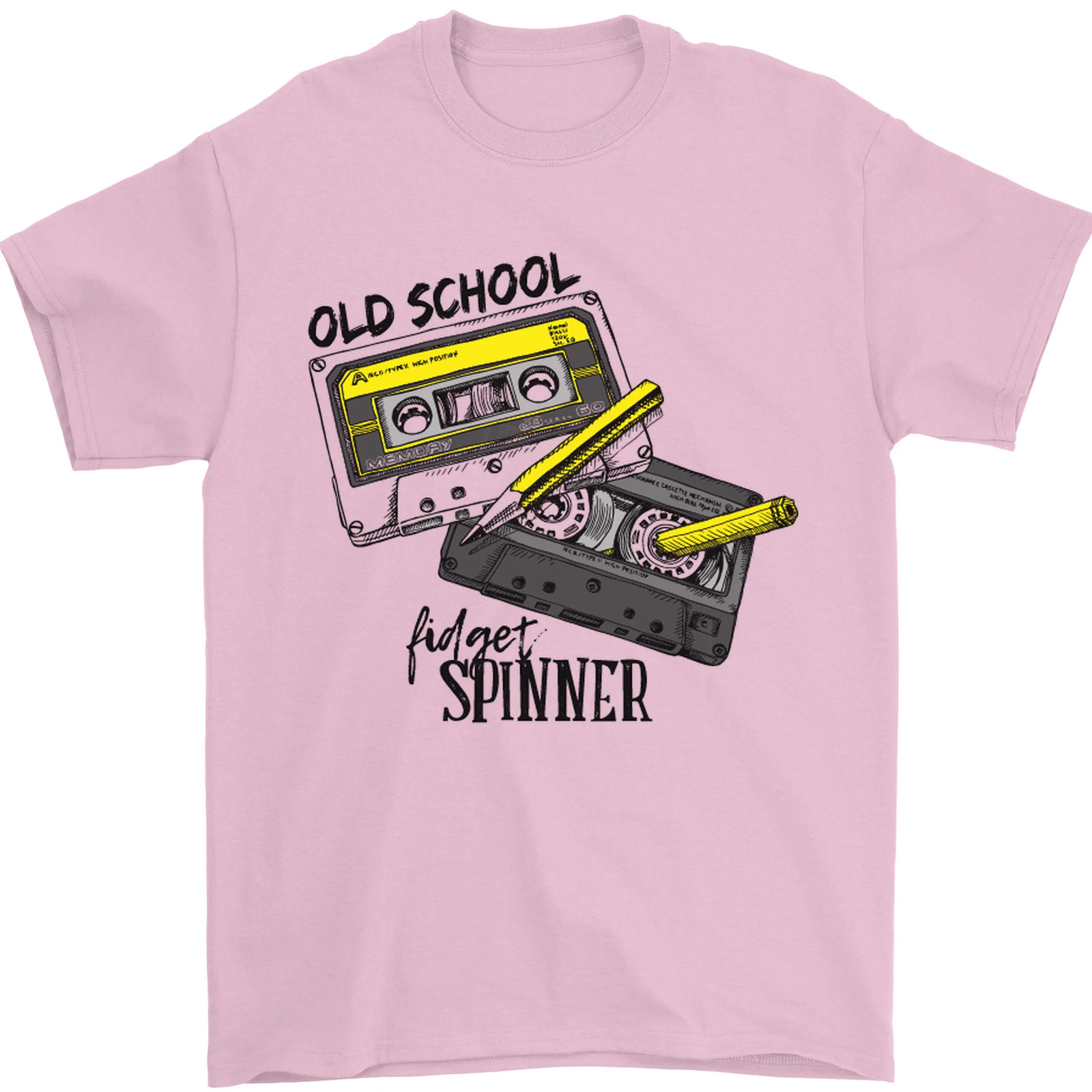 Retro 80s Music Cassette Old School Spinner Mens T-Shirt 100% Cotton gallery