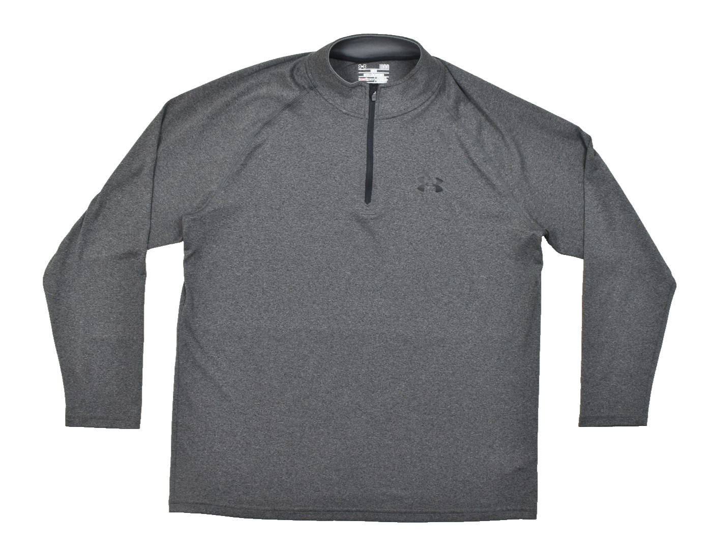 Under Armour Heatgear 1/4 Zip Pullover Shirt Men's L Gray Loose Fit Long Sleeve gallery