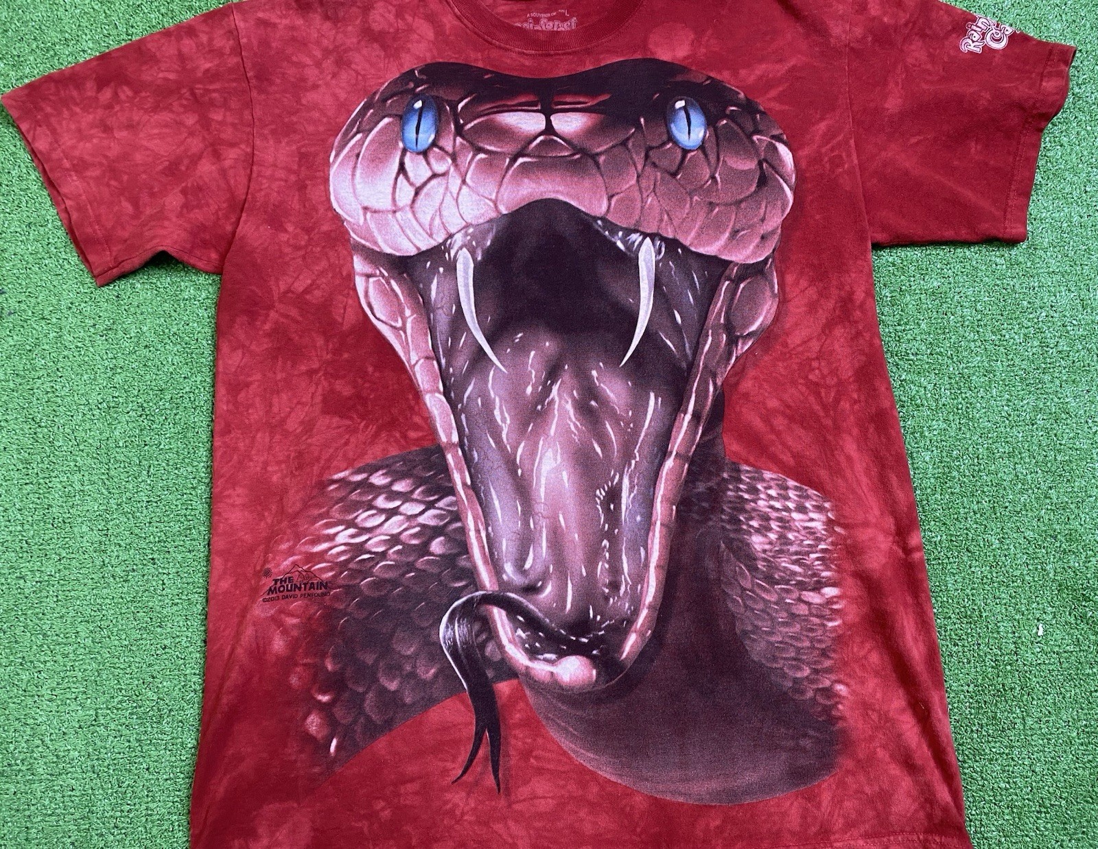 Vintage Rainforest Cafe Red Mamba Tie Dye T Shirt Mens Large The Mountain 2013 gallery