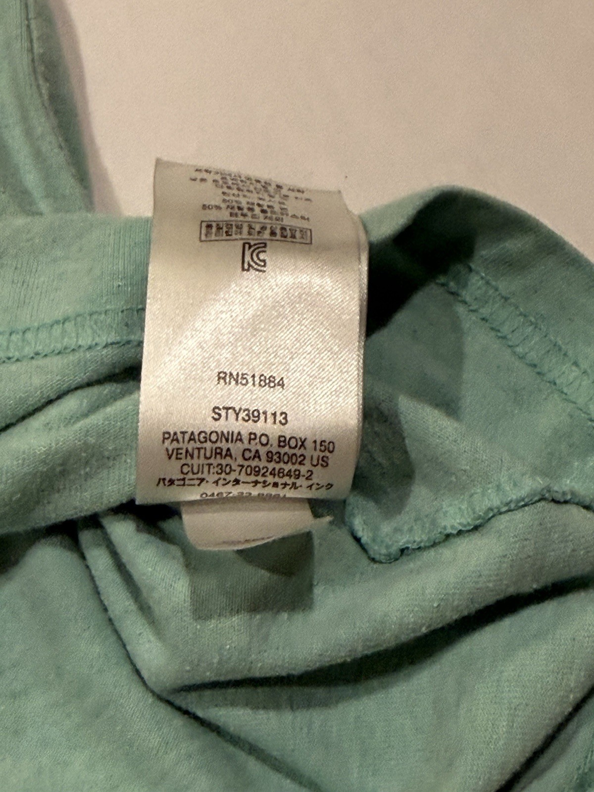 Patagonia Mens Long Sleeve Mint Green Graphic Regular Fit Size Large gallery