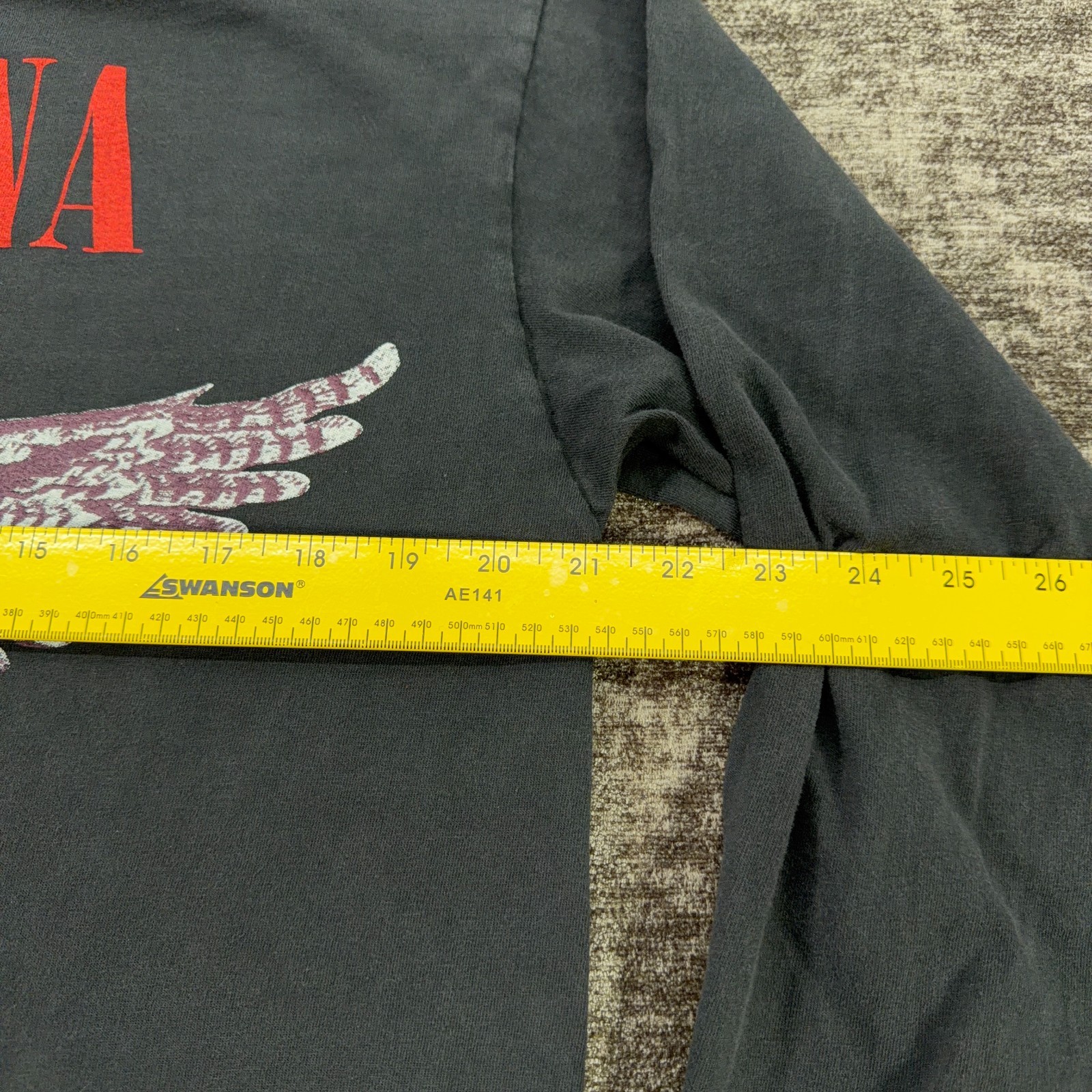 Nirvana T-Shirt Med Black In Utero 1993 Band Vintage Reprint Single Stitch Tag:L gallery