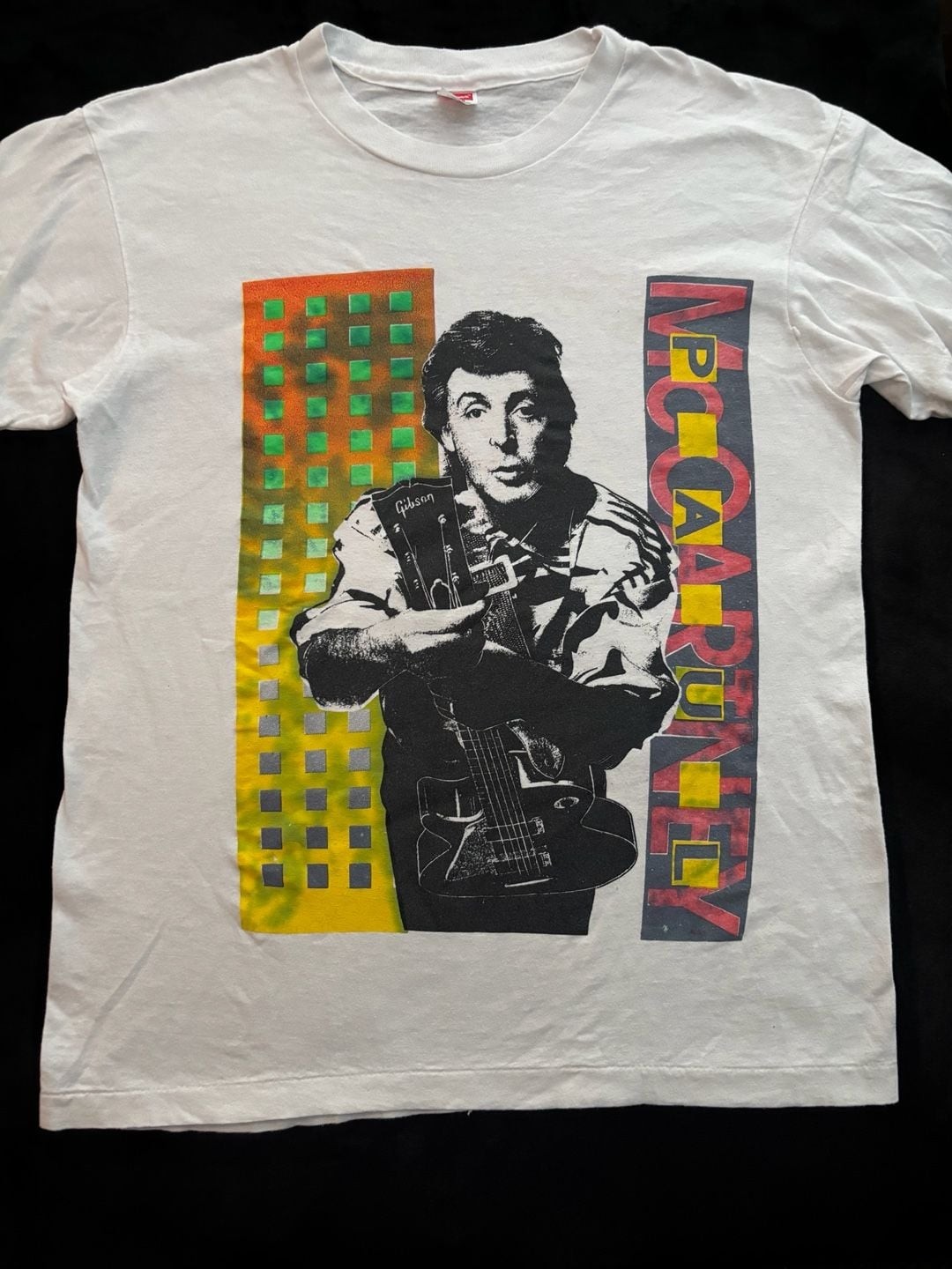 Vintage 1990 Paul McCartney World Tour Friends of the Earth T-Shirt gallery
