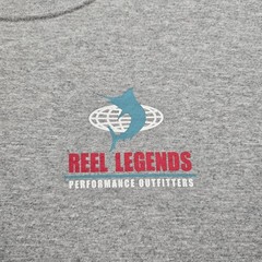 Reel Legends Tshirt Mens Large Gray Outfitters Fishing Florida Outdoors Casual
