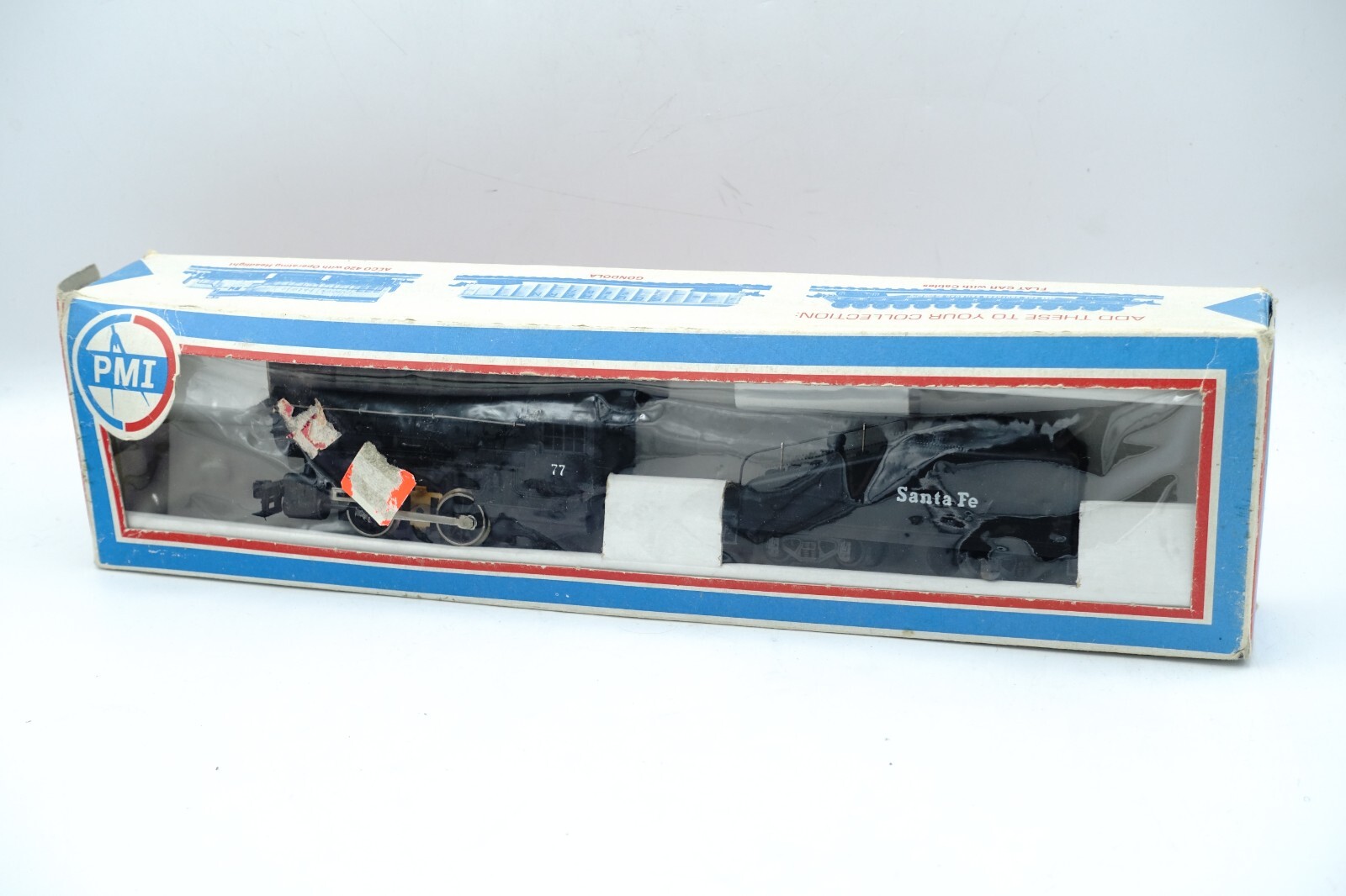 PMI LIMA O-4-0 Shifter with Tender Stream 6630SF Santa Fe #77 HO Scale
