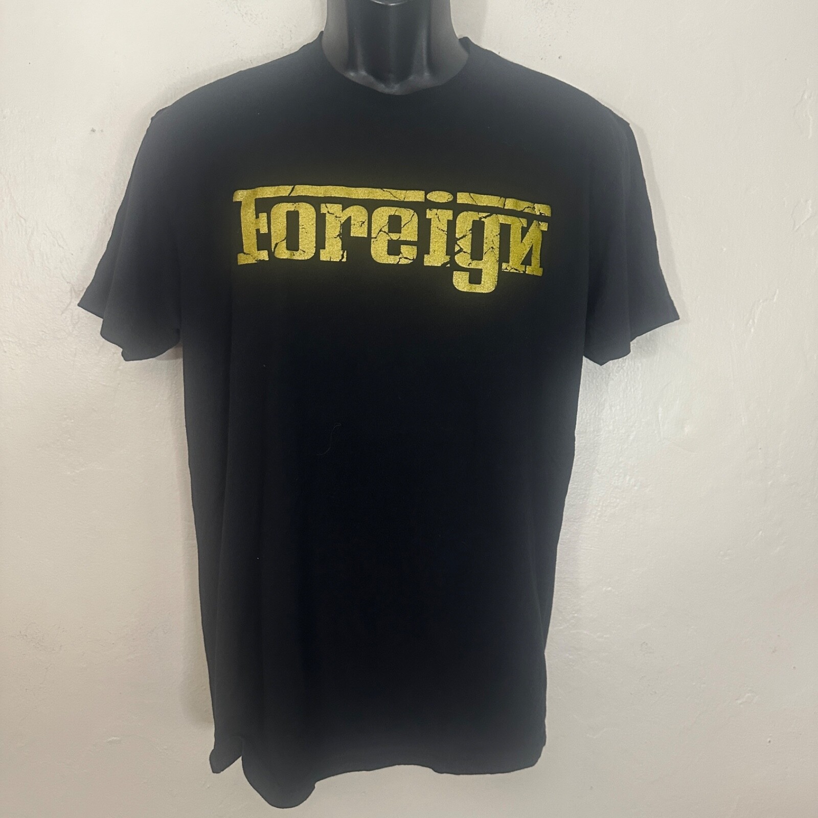 Foreign T Shirt Medium Gently worn Cotton blend no fabric tag 19″ armpits
