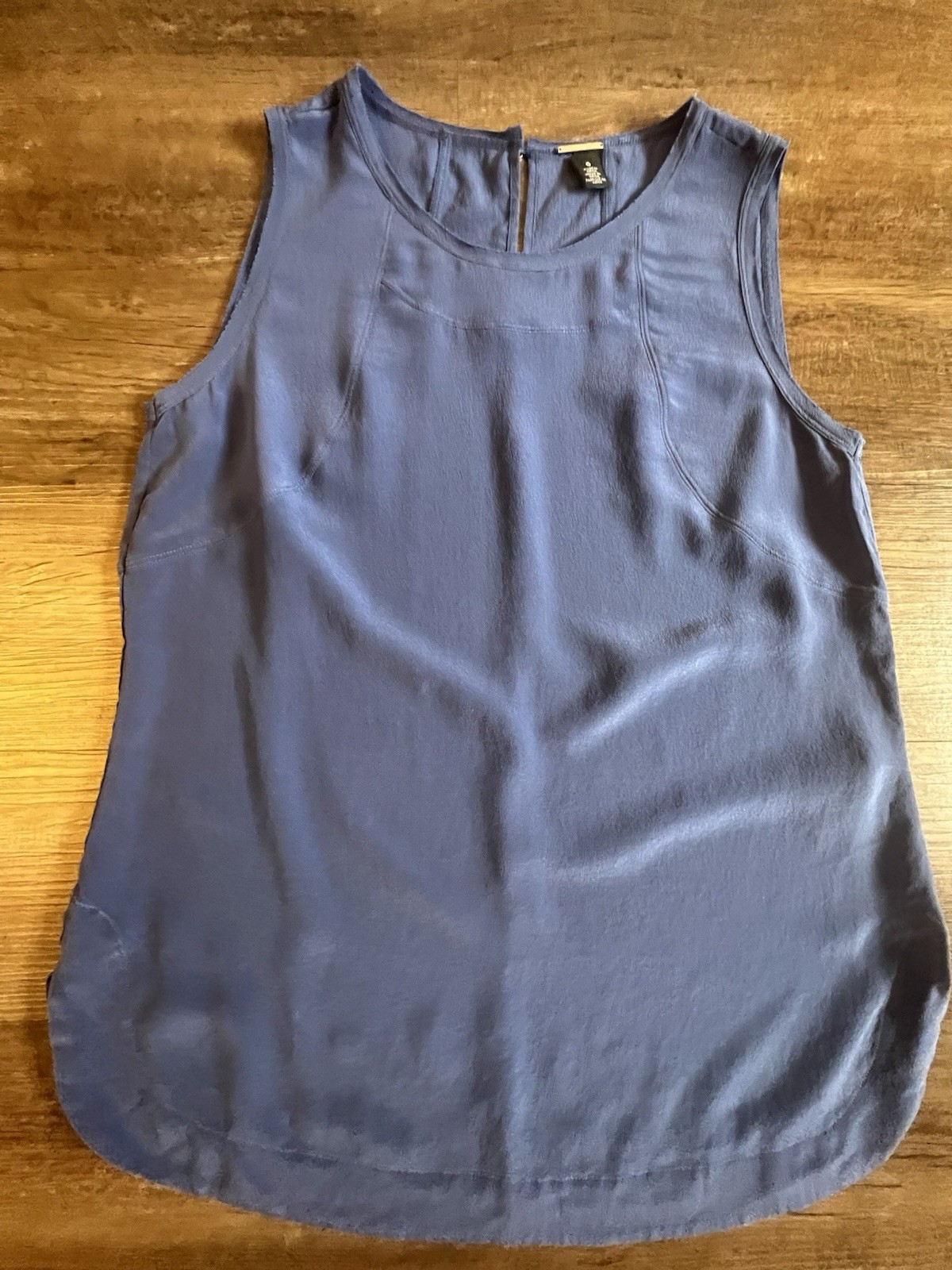 Chico’s Black Label Blouse 0 / Small Blue Royal Blue Blouse Shirt 100% Silk I9