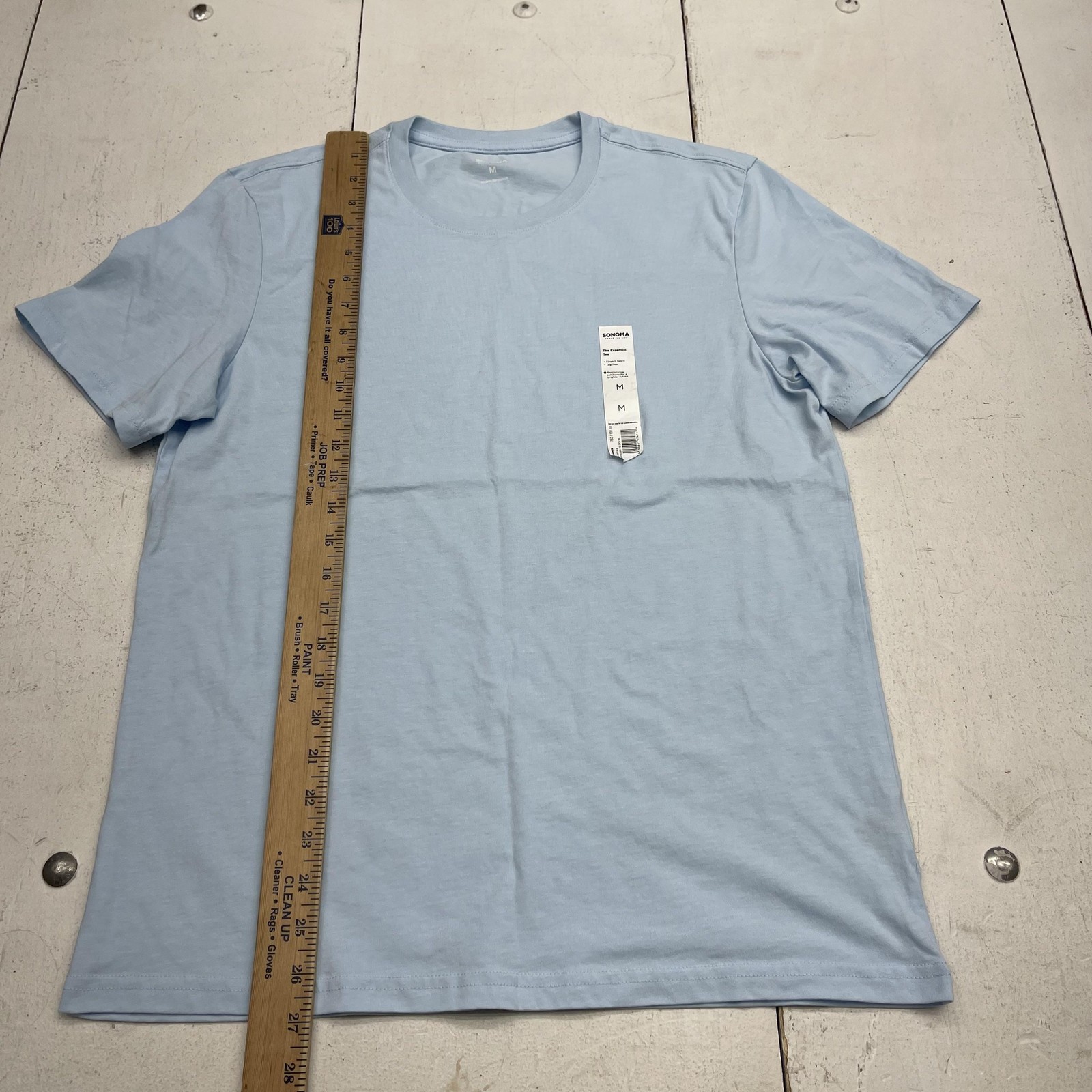 Sonoma Goods For Life Shirt Mens Medium Blue Essential Crewneck Stretch Tagless gallery