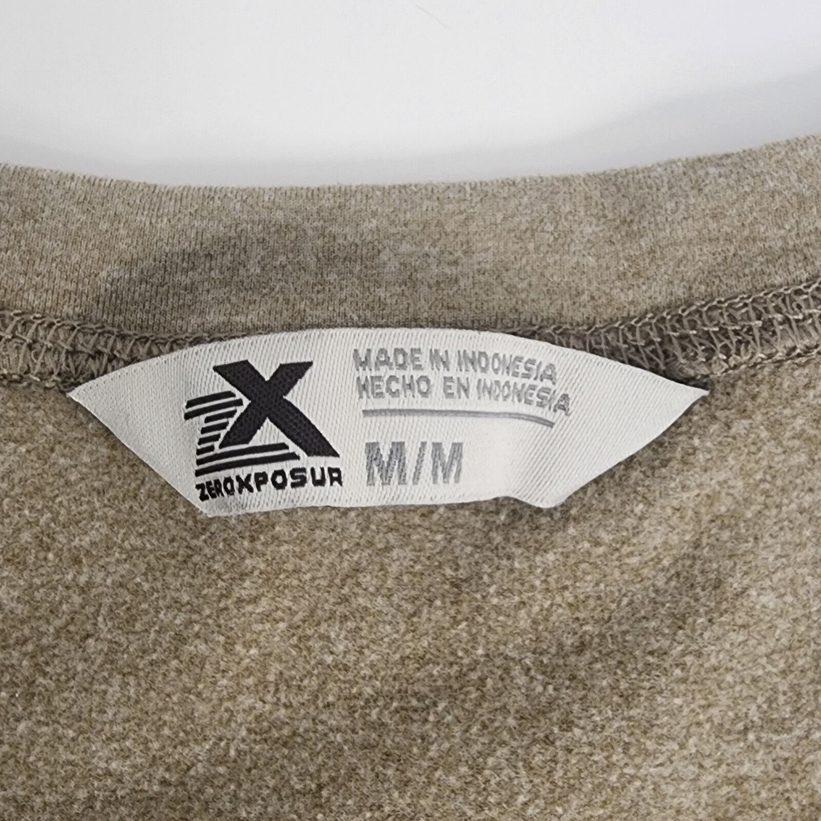 ZeroXposur Shirt Oak Melange Long Sleeve Crew Neck Stretch Mens Medium gallery
