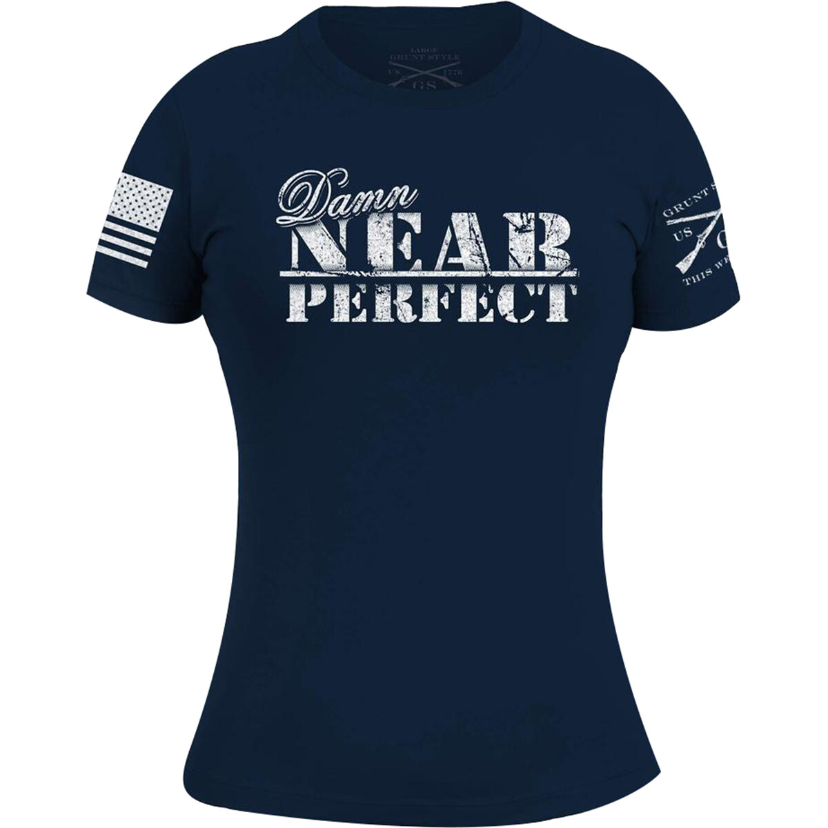 Grunt Style Women’s Damn Near Perfect Crewneck T-Shirt – Midnight Navy