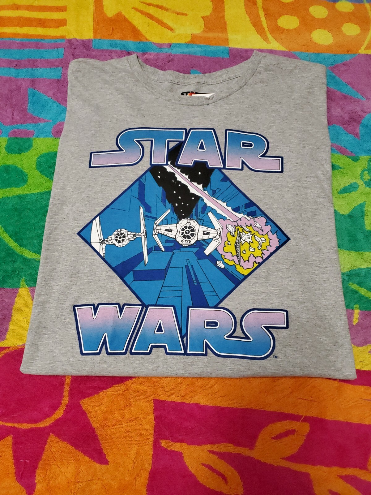 Star Wars NEW DARTH VADER Tie Fighter Attack Of The Death Star Tshirt SZ 2XL