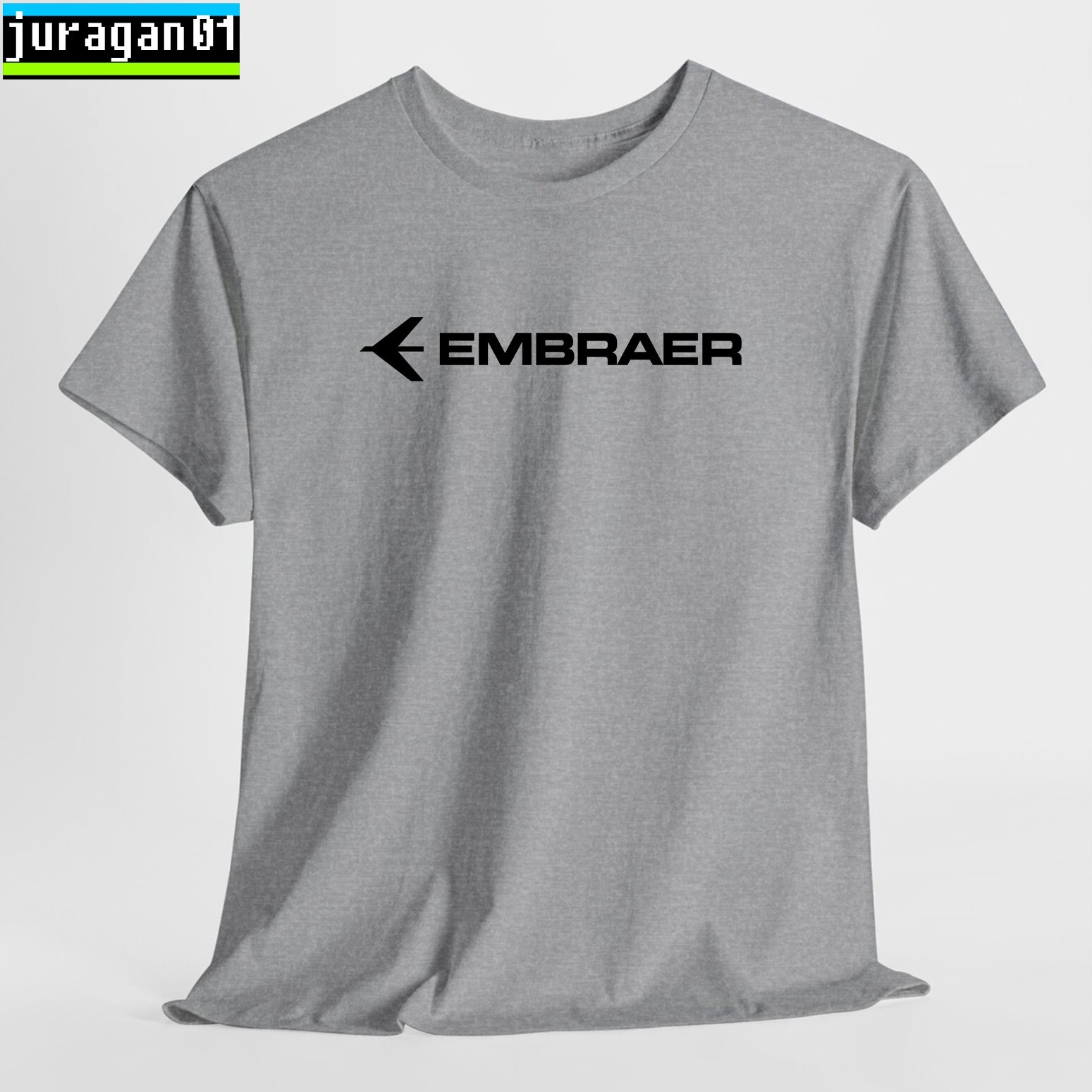 Embraer Aircraft Logo Black/Navy/Sport Grey/White/Red T-Shirt S-5XL gallery