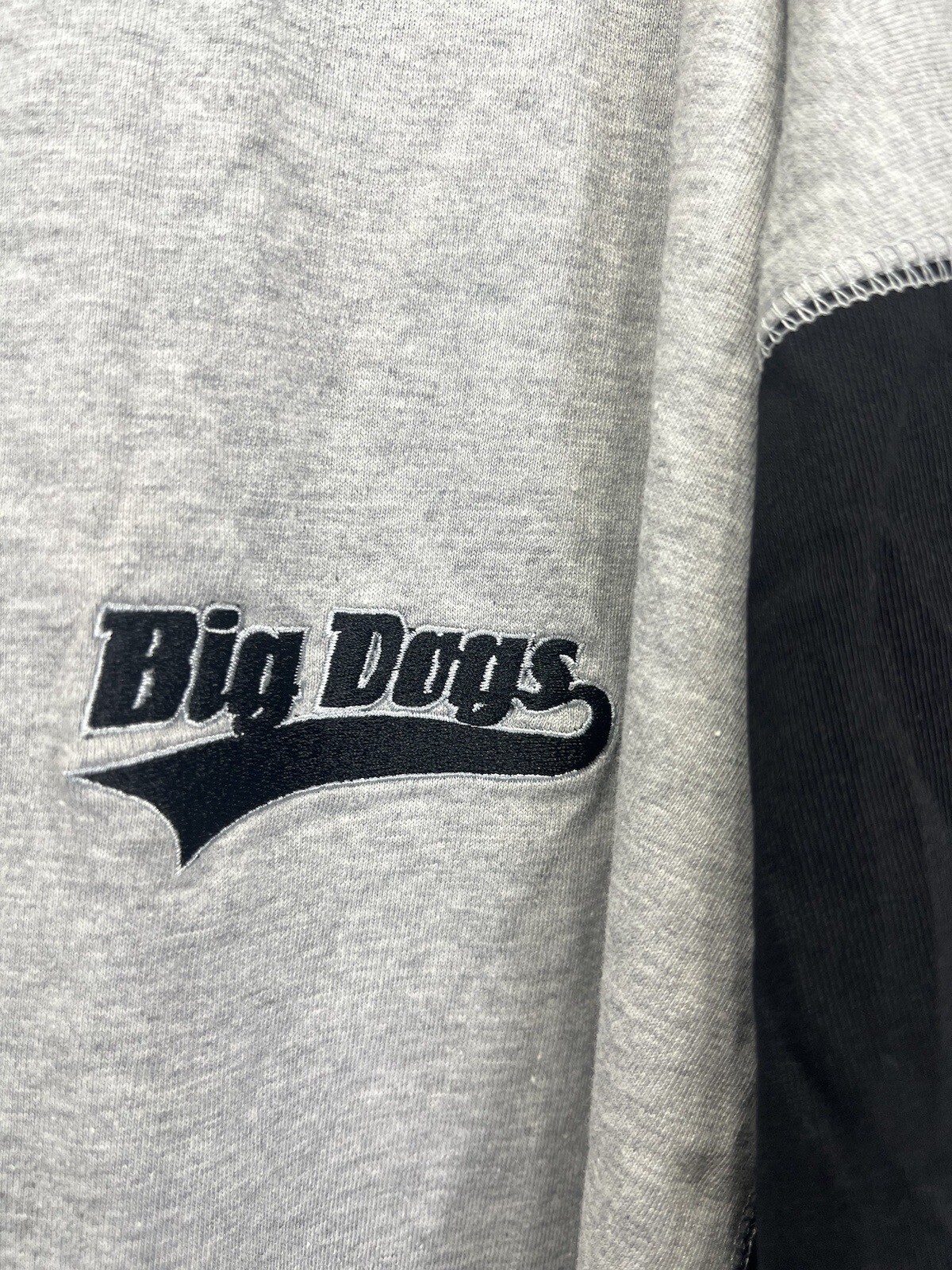 NWT Big Dogs Henley T Shirt Two Tone Color Block Men’s Size 2XL Gray/Black gallery