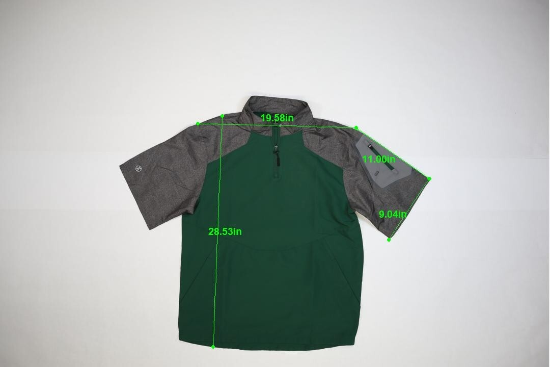 Holloway Mens Green Gray Short Sleeve 1/4 Zip Performance Pullover Shirt M gallery