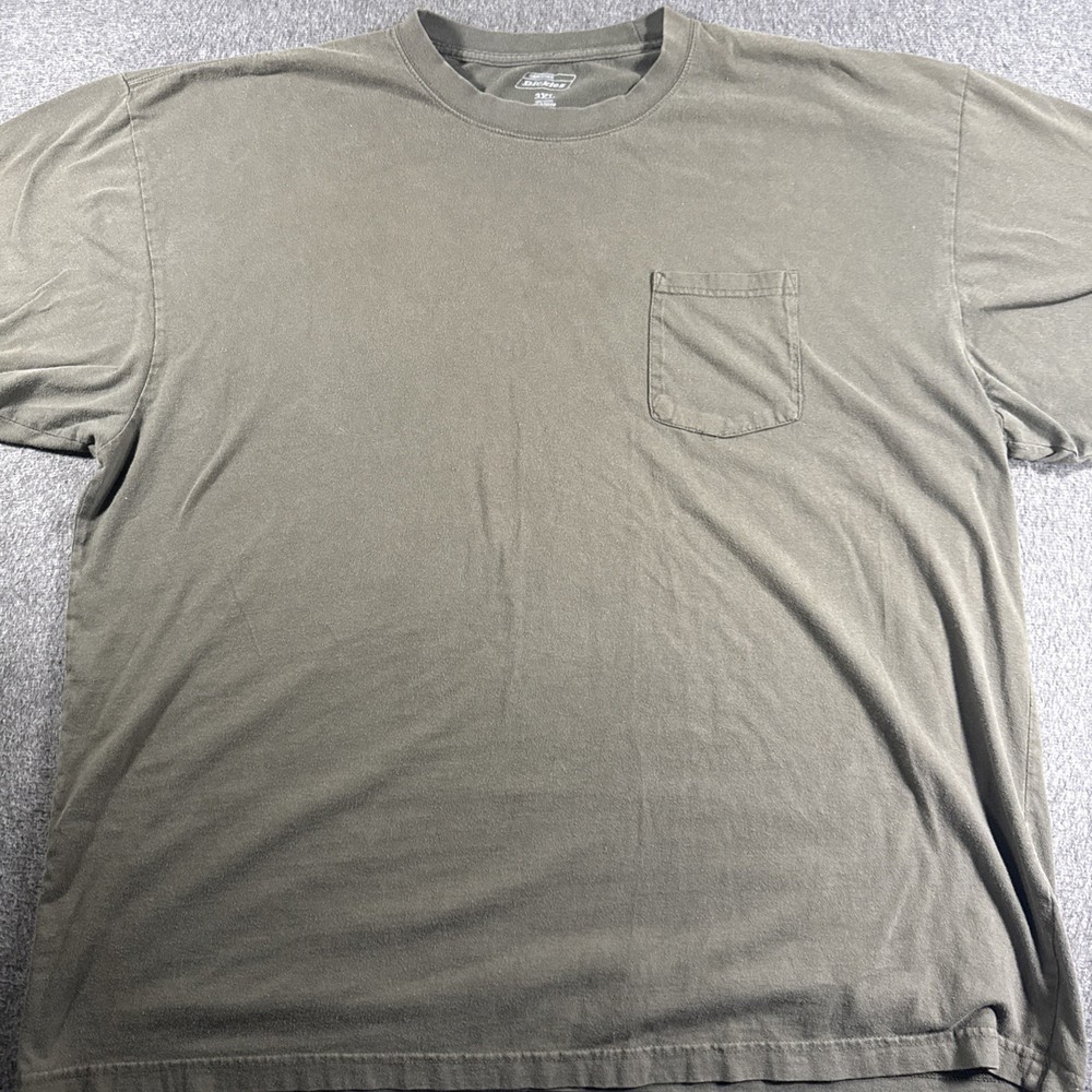 Genuine Dickies 3XL Green Workwear Front Pocket Short Sleeve Crew Neck T-Shirt