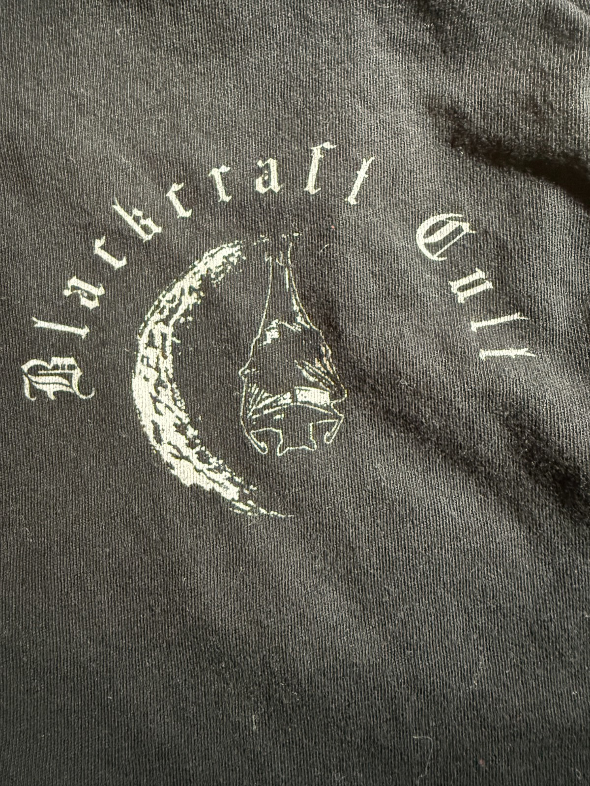 2pc Black Craft Cult II & III Graphic T-Shirts Size LARGE Black Bats Triple Moon gallery