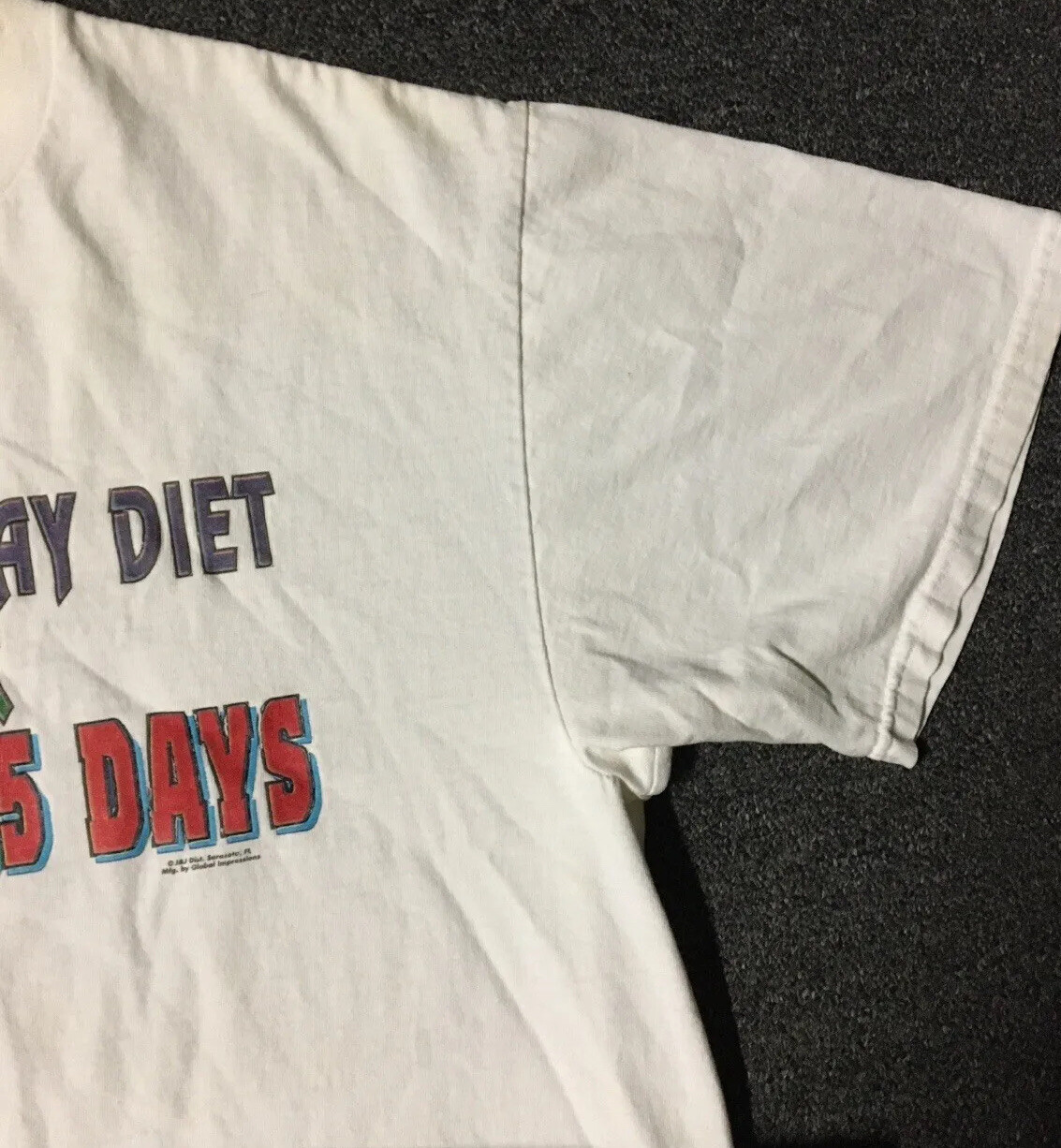 Vtg 90s Im On A 30 Day Diet Ive Lost 15 Days Faded Shirt M Sarcasm Funny Saying gallery