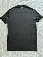 PRADA Men’s Black Crew Neck Short Sleeve Cotton Knit Logo T-Shirt Size S