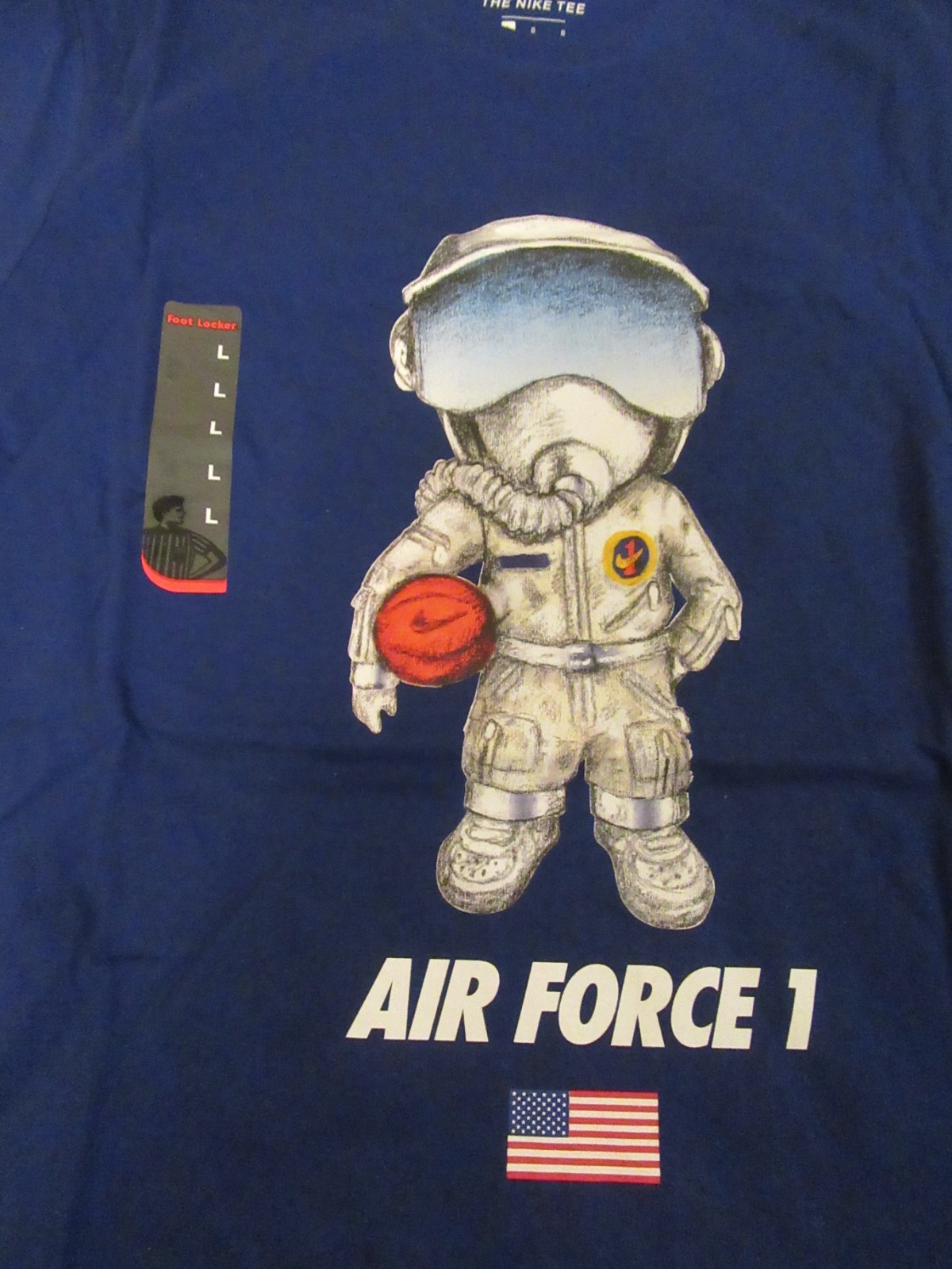 Nike Air Force 1 Pilot Mascot Tee T-Shirt Size Large Blue Astronaut AH6969 455 gallery