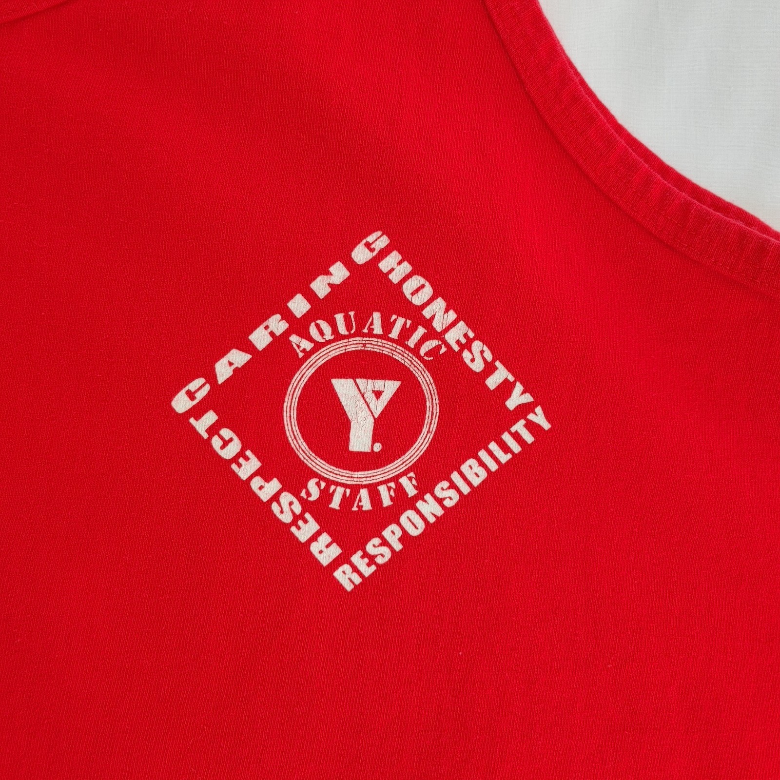 Vintage Anvil YMCA Aquatic Staff Tank Top 100% Cotton Made In USA Size XL gallery
