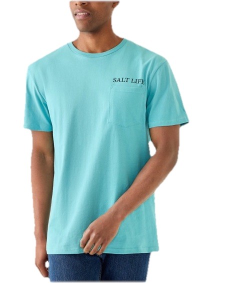 SALT LIFE Sea Green "DOUBLE HAULIN'" S/S - POCKET - T-SHIRT MEN'S XXLARGE NWT gallery