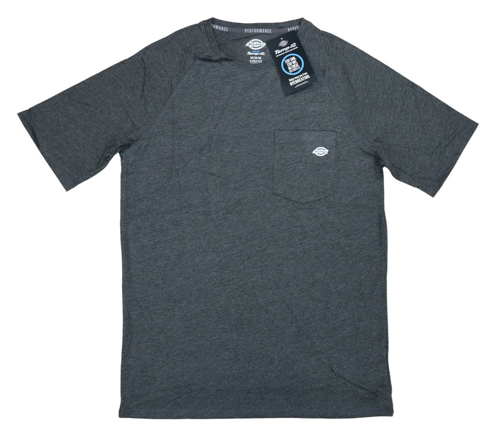 Dickies Short Sleeve Crew Neck Chest Pocket Temp IQ Performance Mens T-Shirt NWT
