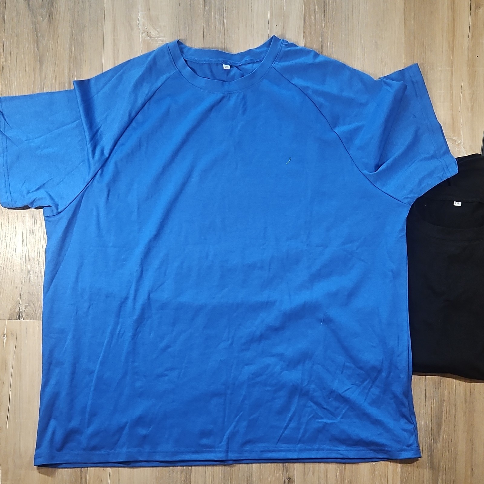 Evervibe Men's XXL Blue & Black Jersey Crew Neck Short Sleeve T-Shirt 2-Pack gallery