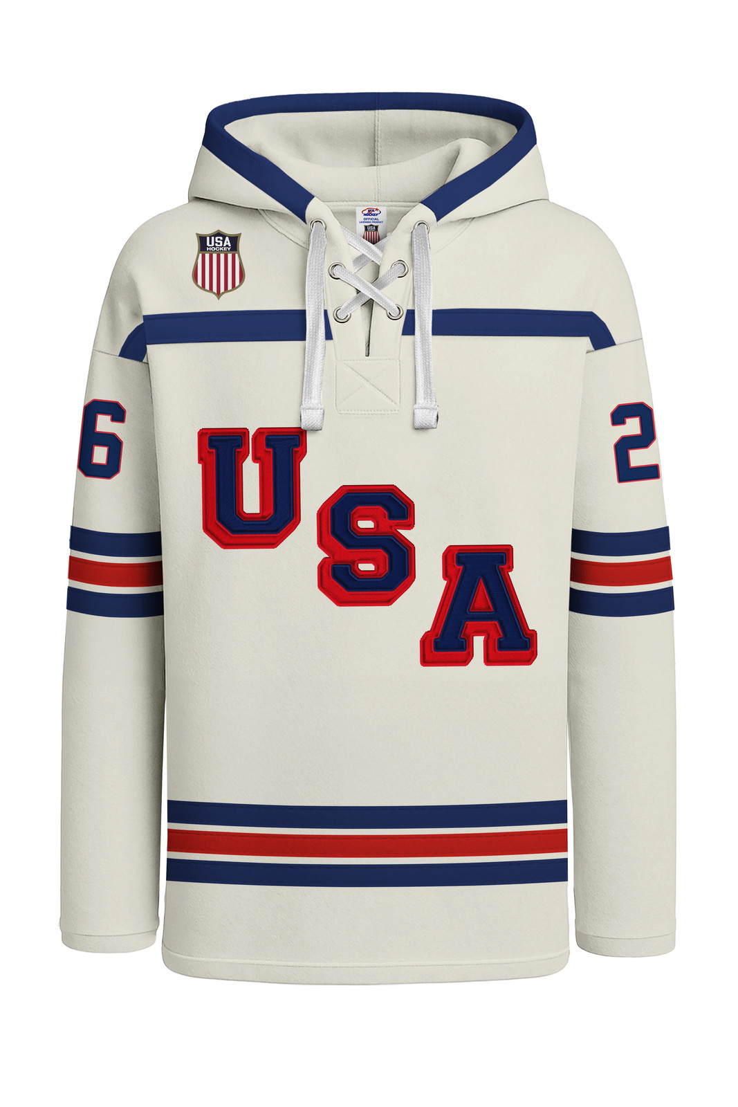 USA Hockey Shield 2026 Replica Jersey Vintage White Lace Hoodie gallery