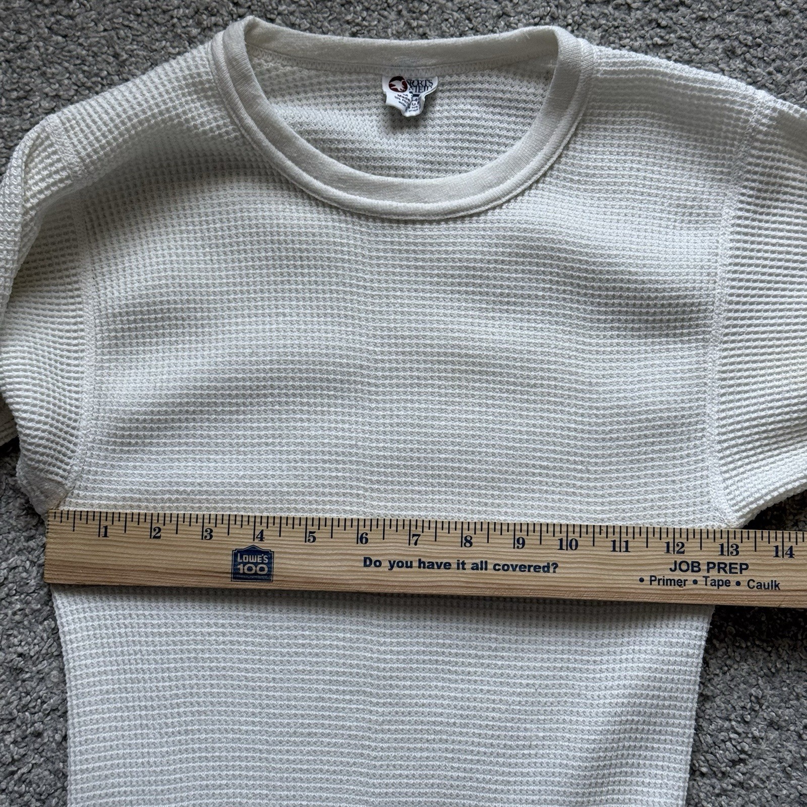 Vintage 70s 80s Sports Afield Thermal Shirt USA Made Waffle Knit Cotton Poly M gallery