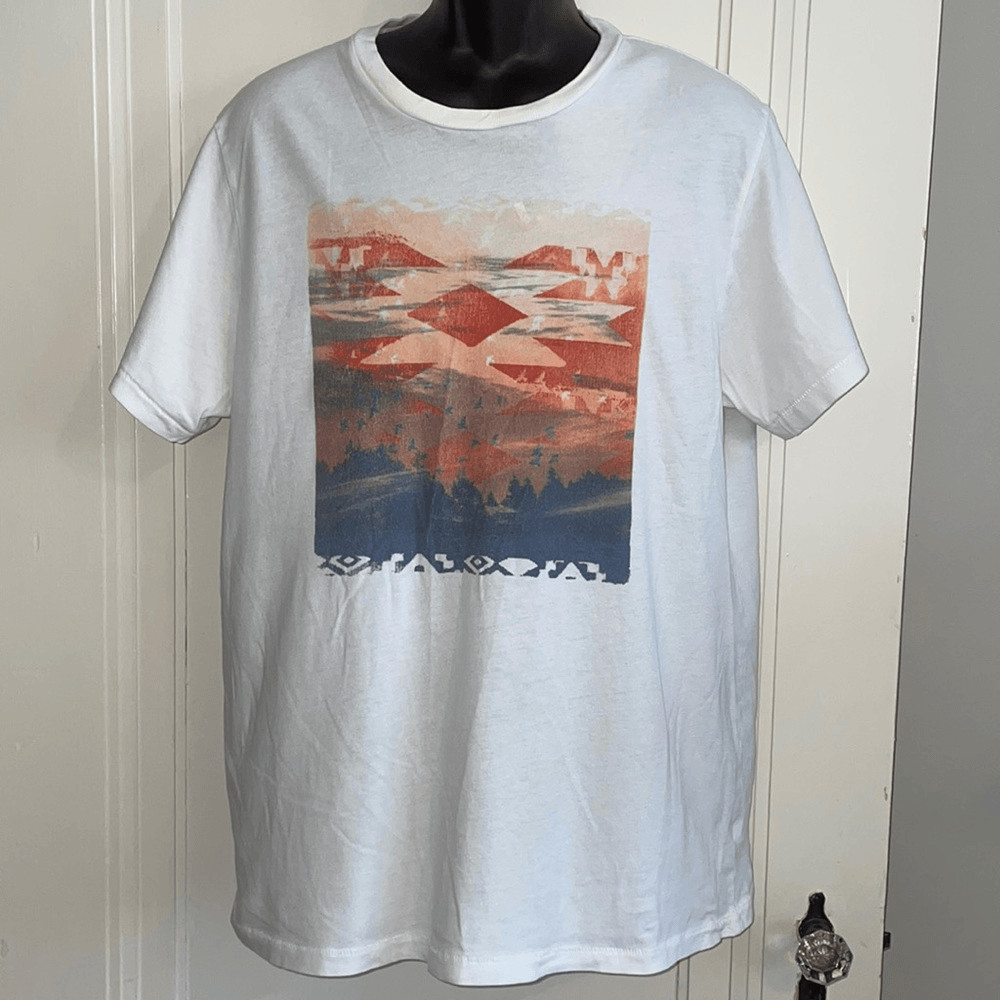Aeropostale Aztec/Navajo western theme orange/gray/white T-shirt