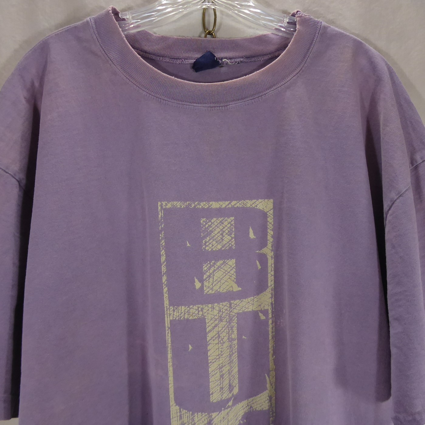 Vintage 80s 90s Mens BUM Equipment Oversized T-Shirt Periwinkle Blue Purple L XL gallery