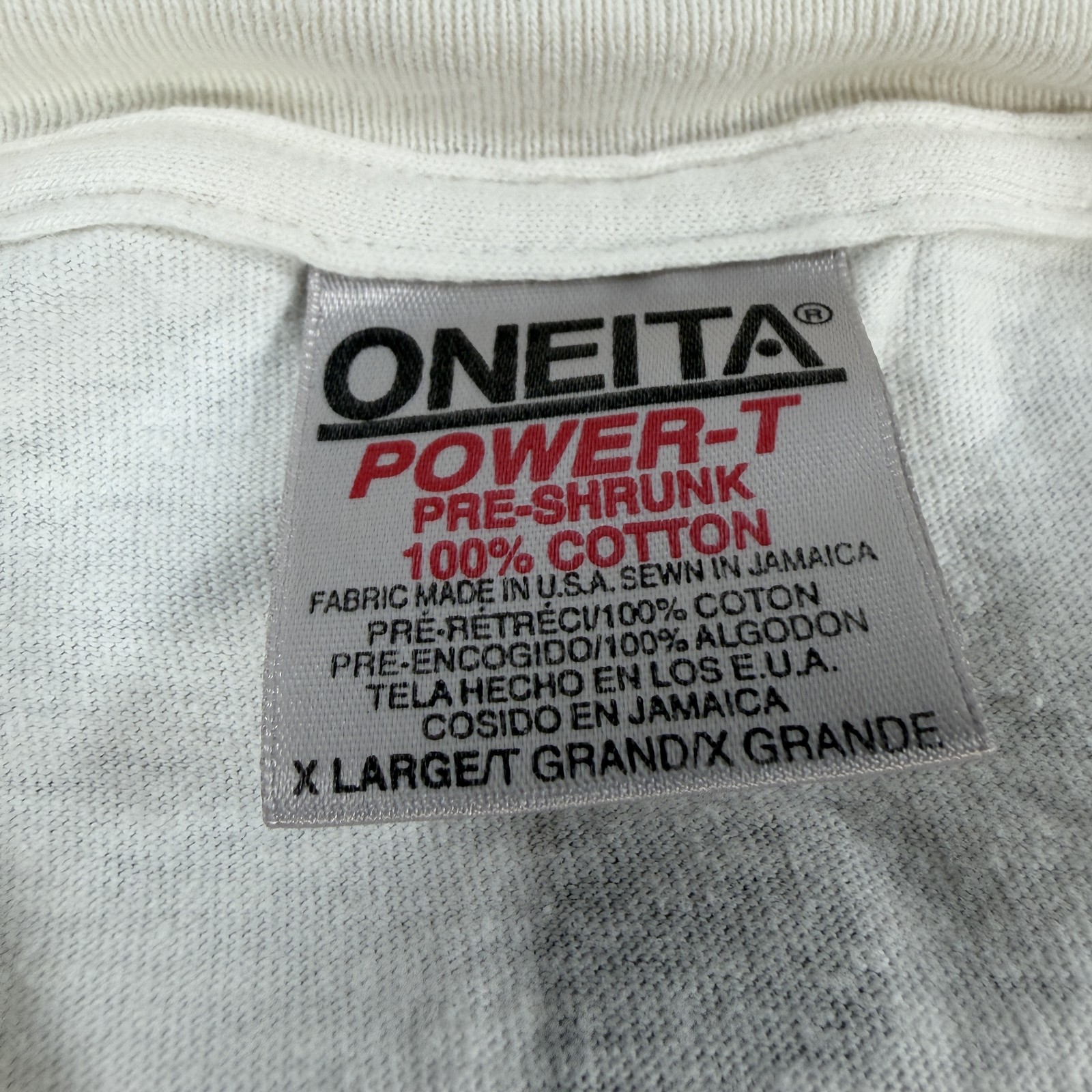 Vintage Oneita Shirt Mens XL White RPC Logo Double Sided Graphic Tee 90s READ gallery