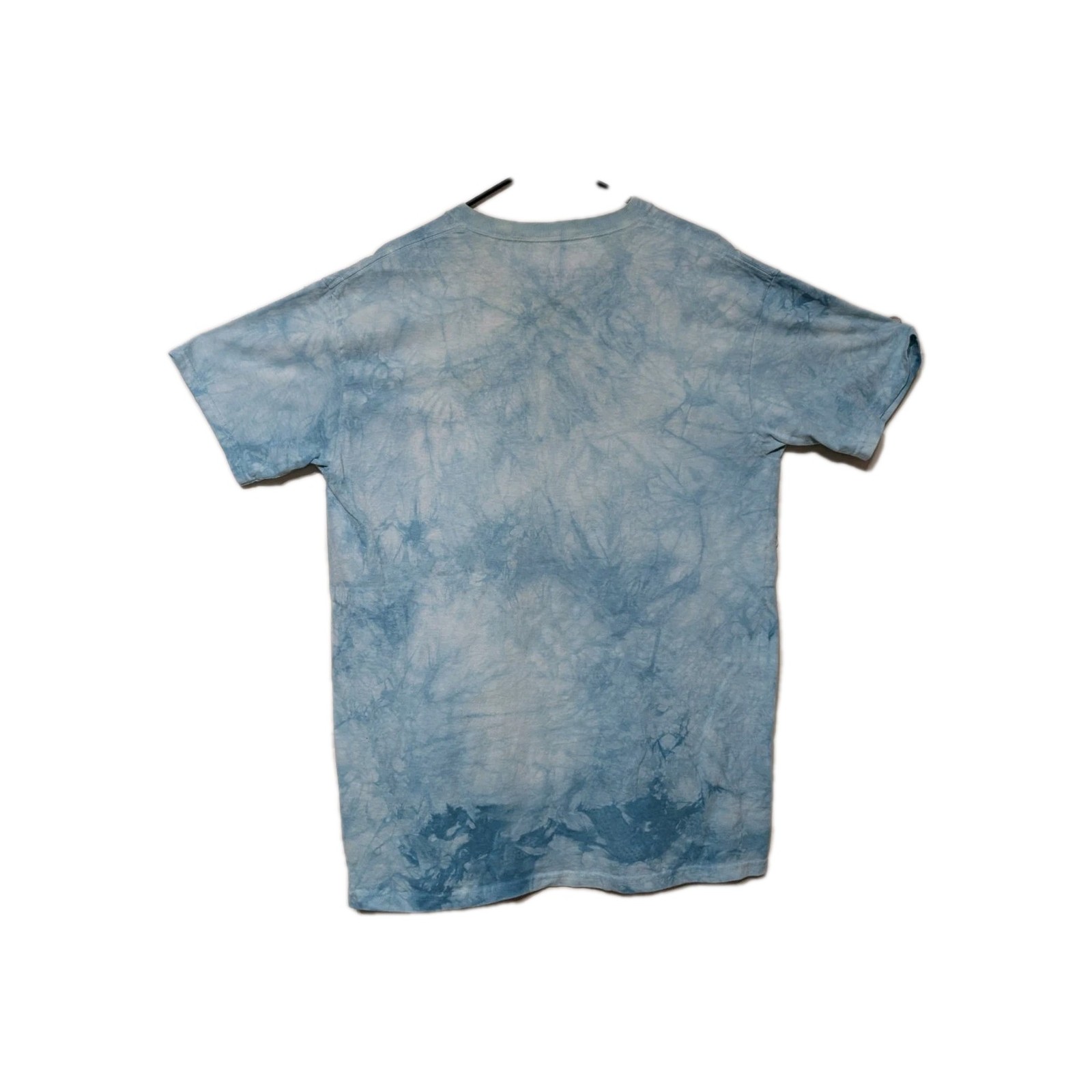 The Mountain Mens T-shirt Blue "Abrsract Angelfish " Retired Logo Large #6497 gallery