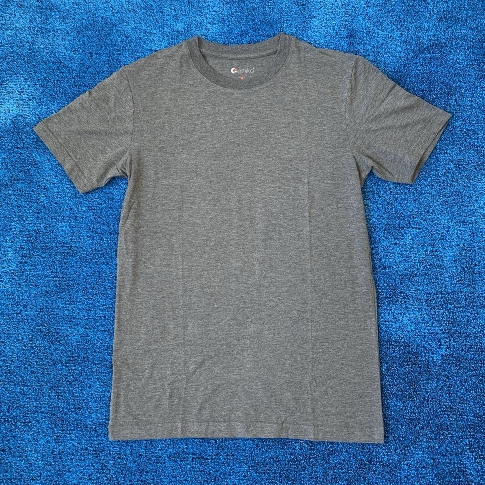 Ethika Men’s Fitted Crew Tee in Gray Size Small