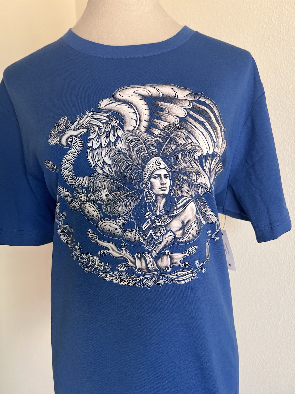 George T-Shirt Crewneck Unisex Large Aztec Mexican Eagle Mexico gallery