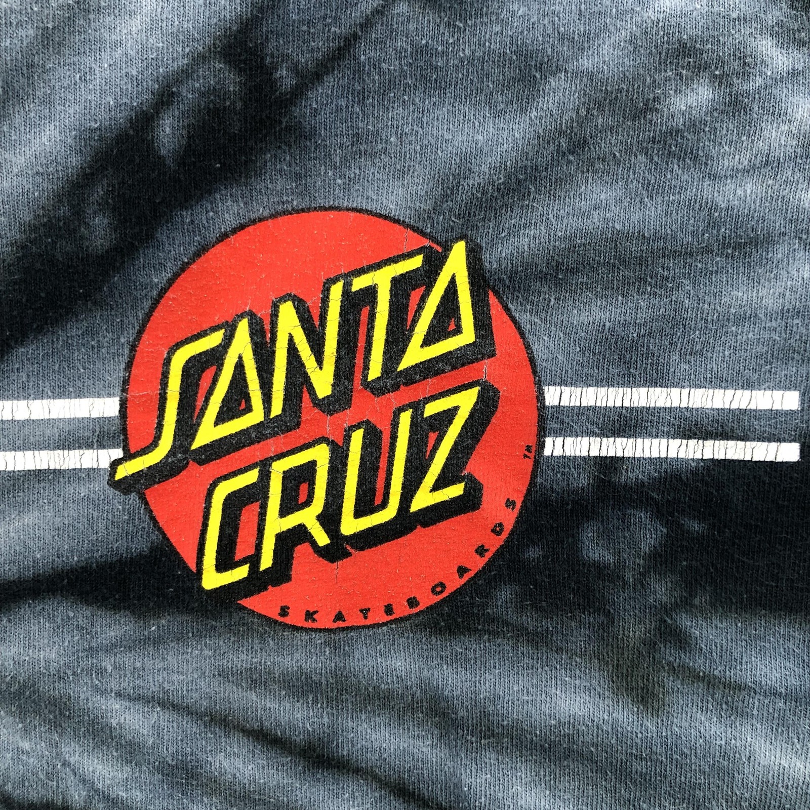 Santa Cruz Shirt Mens Large Black Grey Tie Dye Skateboards Logo Tee Cotton gallery