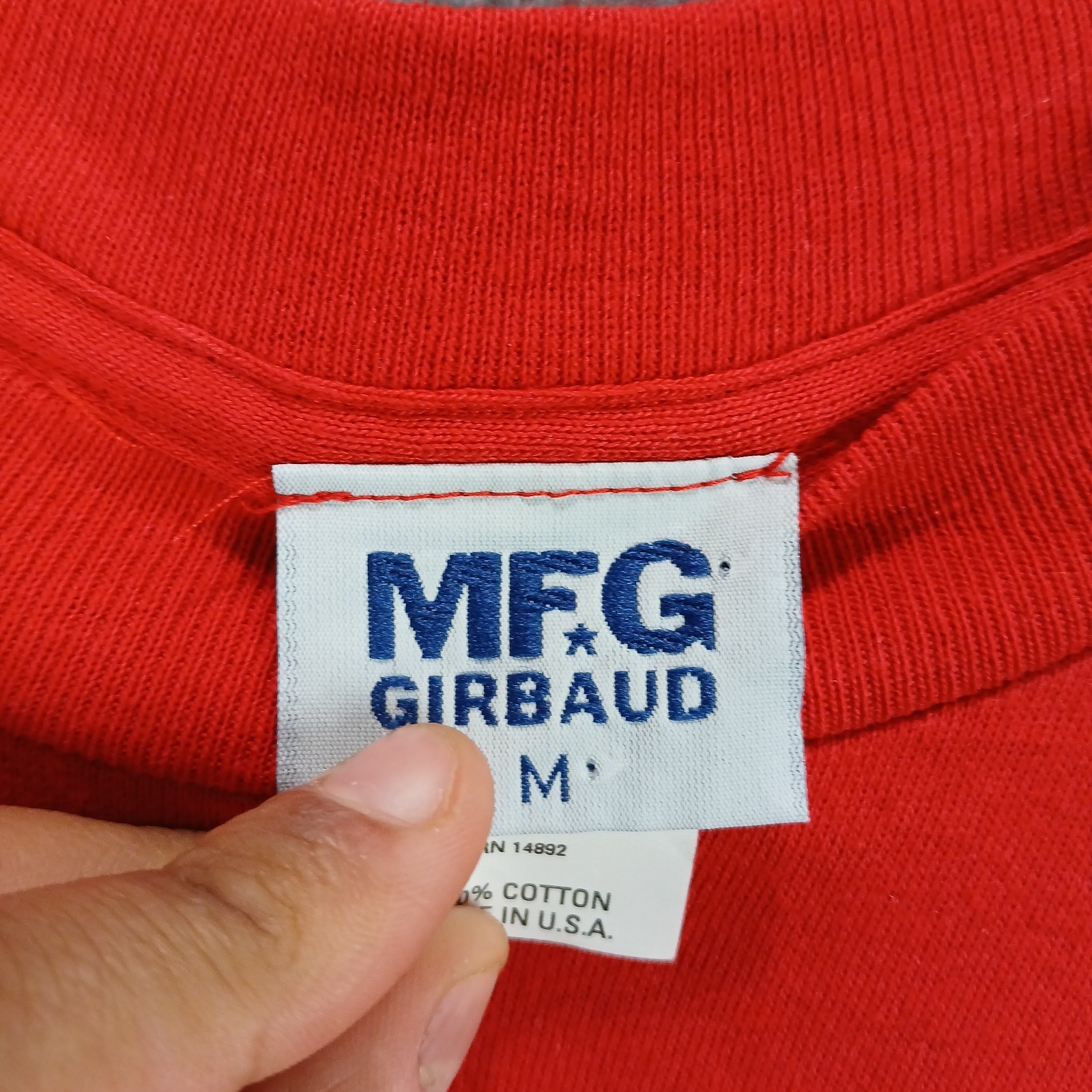 Vintage MFG Marithe Francois Girbaud T Shirt Men Medium Red Cotton Single Stitch gallery