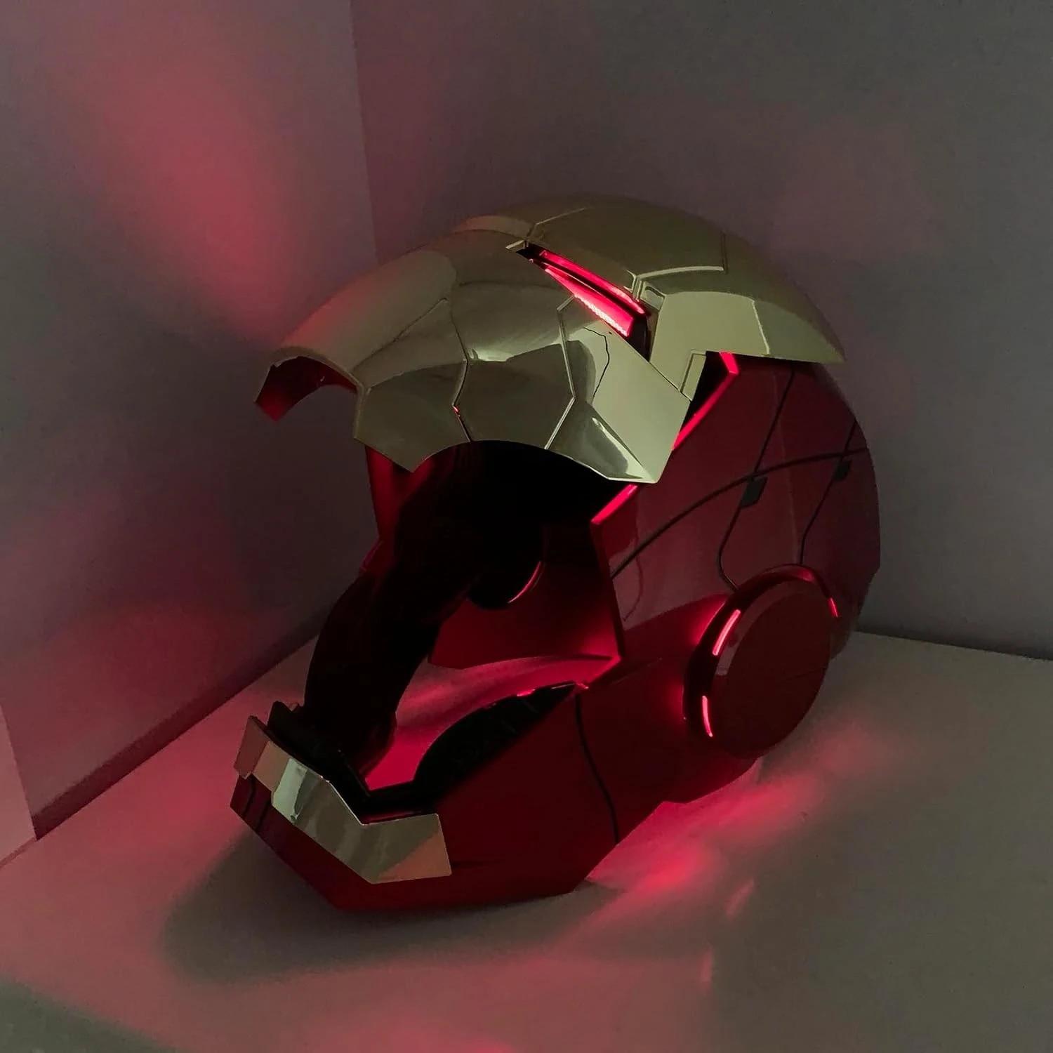 2026 Iron Man MK5 1:1 Helmet Wearable Voice-control Mask Cosplay Golden AUTOKING