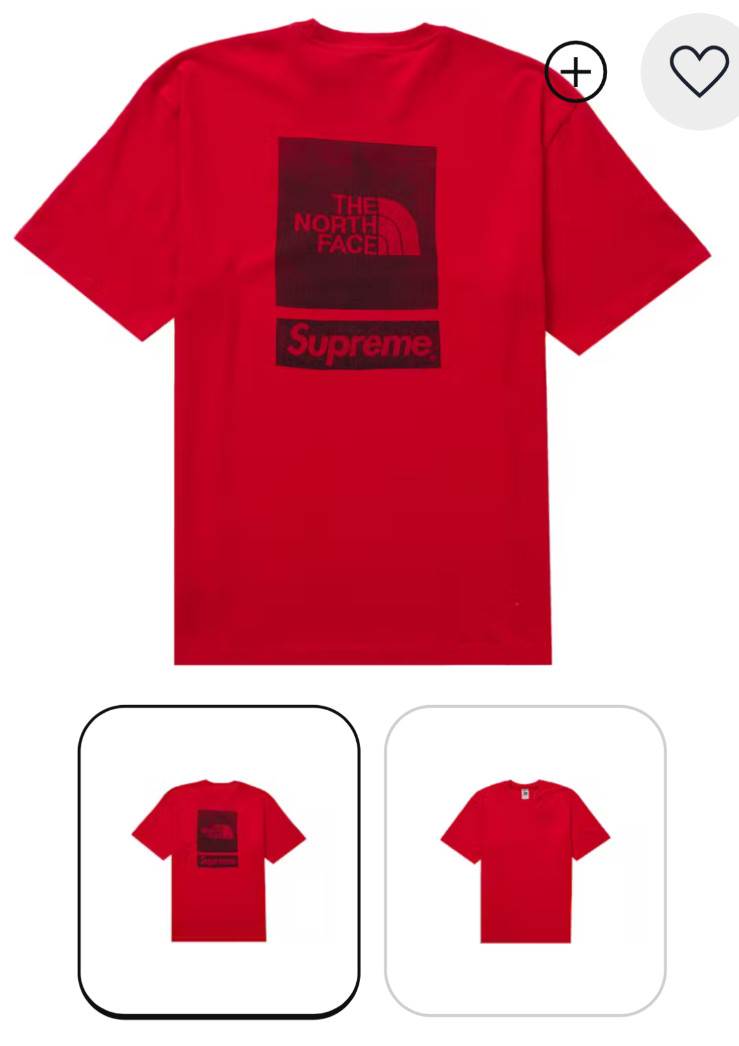 SUPREME X THE NORTH FACE TNF SS TEE / T-shirt RED M / Medium SS24 NWT