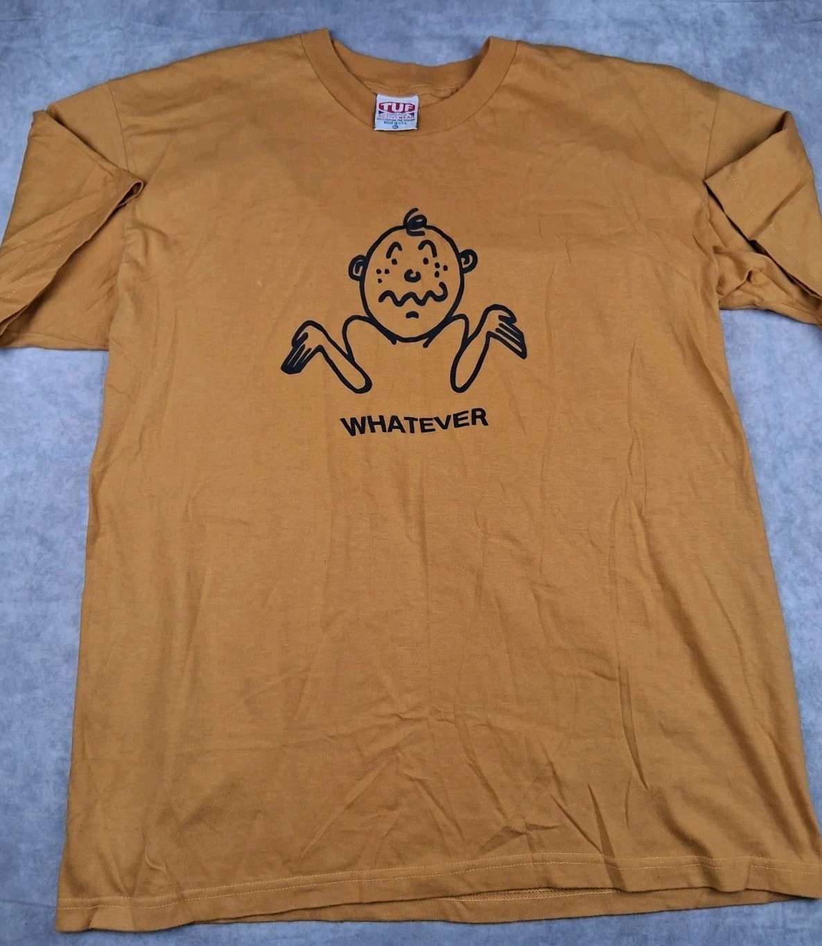 Vintage Whatever Shirt Mens XL TUF Threads Crewneck 90s Single Stitch USA gallery