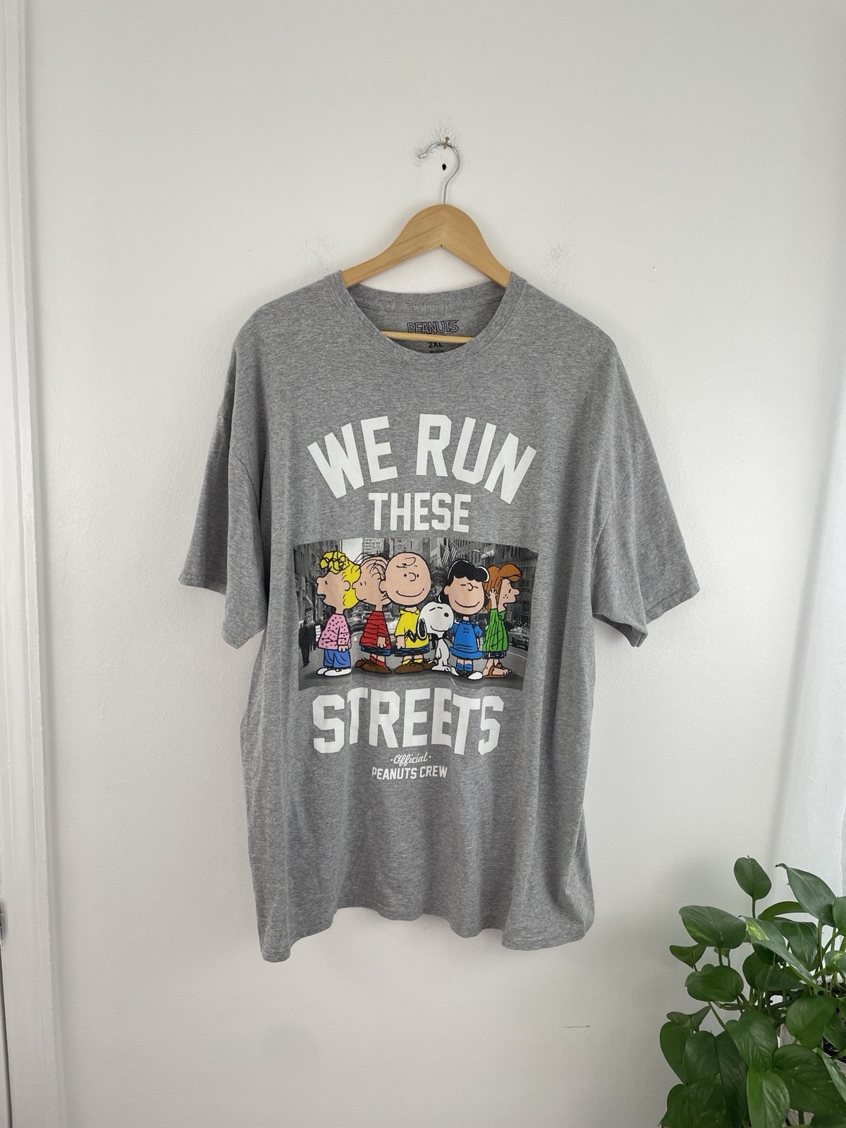 Peanuts 2XL Gray We Run These Streets Charlie Brown T Shirt Men’s 2XL gallery