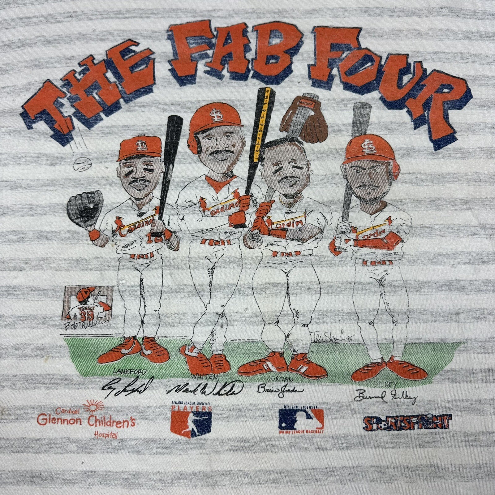 Vintage 90s St. Louis Cardinals Baseball T-Shirt The Fab Four Men’s Size XL USA gallery