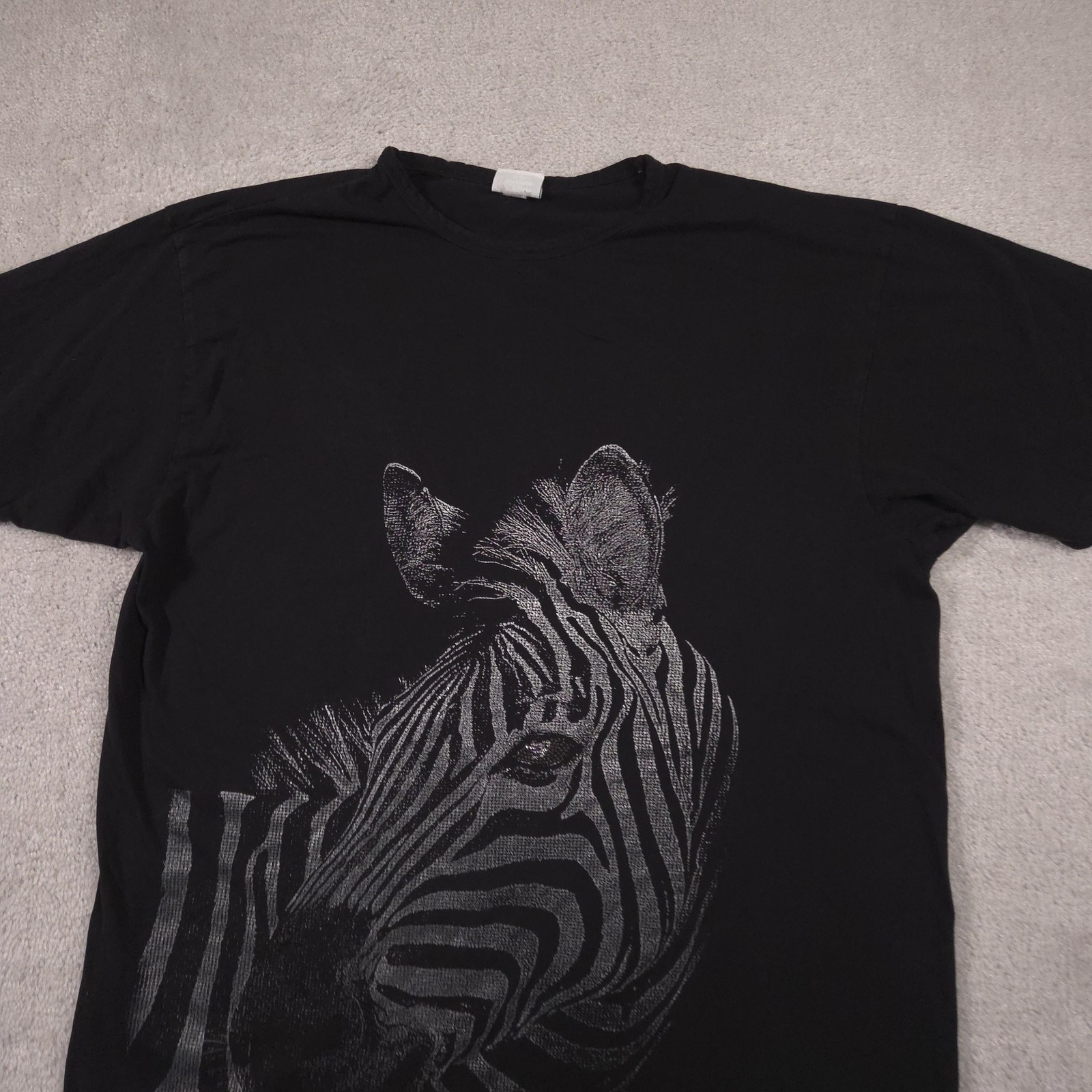 Rainforest Cafe Shirt Adult XL Black Zebra Rhinestone Graphic Tee Souvenir gallery