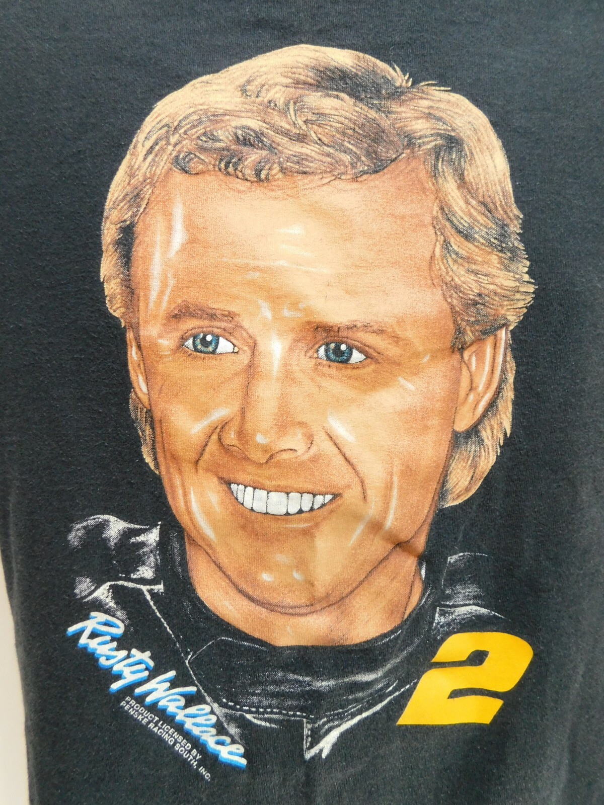 Vintage Rusty Wallace #2 Miller T Shirt size Softee TeeJays gallery