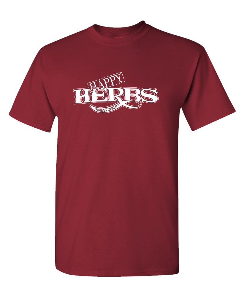 HAPPY HERBS Finest Quality - funny retro - Unisex Cotton T-Shirt Tee Shirt gallery