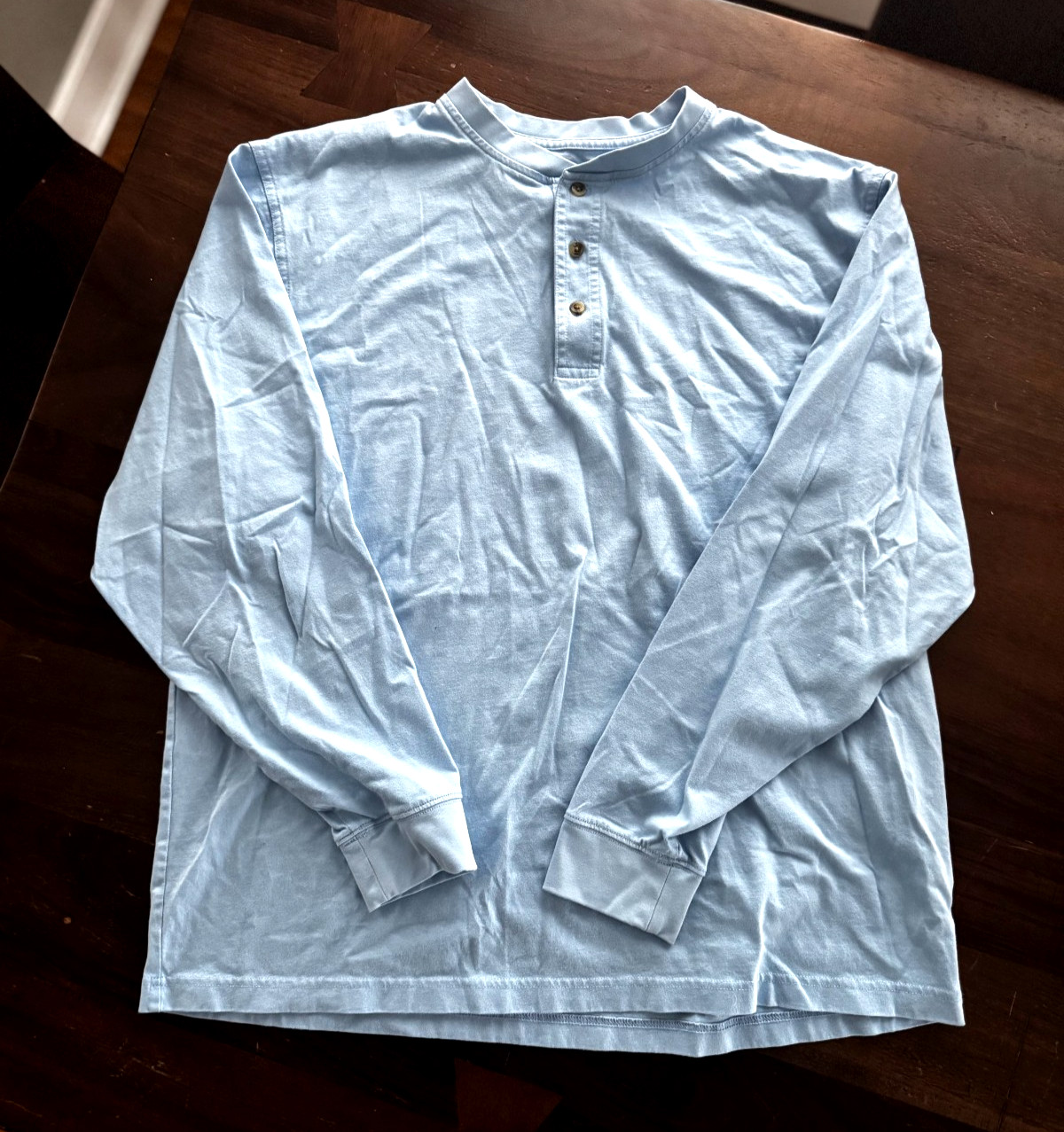 L.L. Bean Men's Carefree Unshrinkable Tee - Size Large - Lake Blue gallery