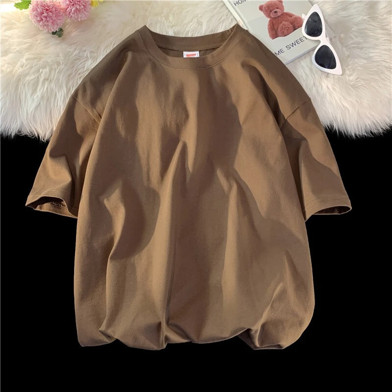 100% Cotton O-Neck Oversized Summer Short Sleeve Men's T Shirt HipHop Streetwear gallery