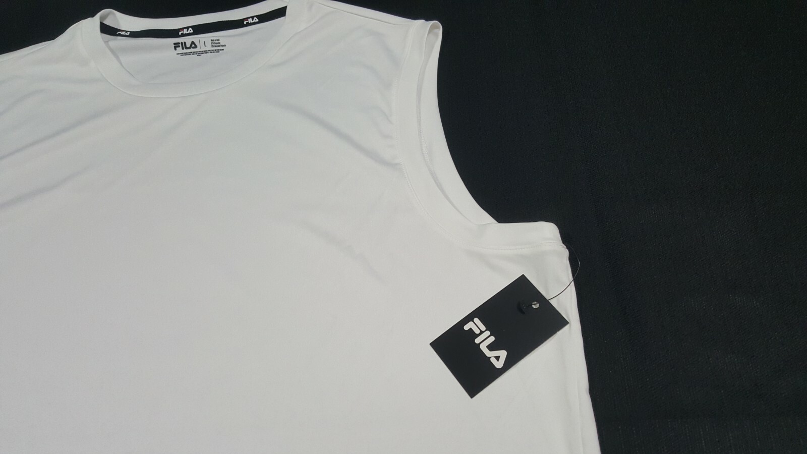 Fila Mens Training Polyester Heritage sportsTank top white gallery