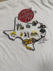 Vtg 90s Tee Jays SofTee XXL Houston Lovin’ Feelings XIV TShirt Texas Theme Flag